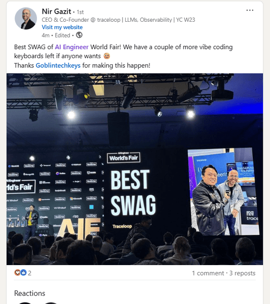 How Traceloop Won “Best Swag” at the AI Engineer World’s Fair with Goblintechkeys’ Custom Macropad - Goblintechkeys