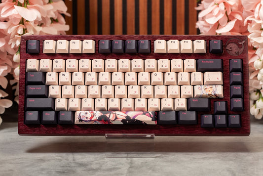 VTuber Bao’s Custom Keyboard – A Stunning Blend of Woodcraft and Custom Keycaps - Goblintechkeys
