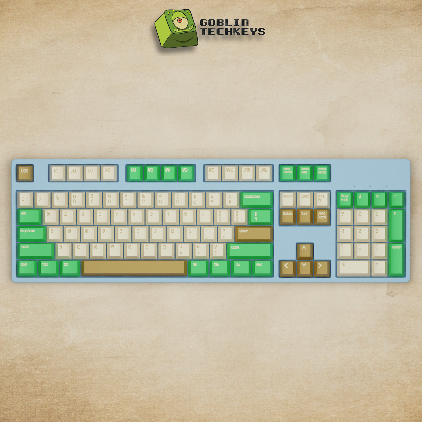 Creamy Green Keycaps