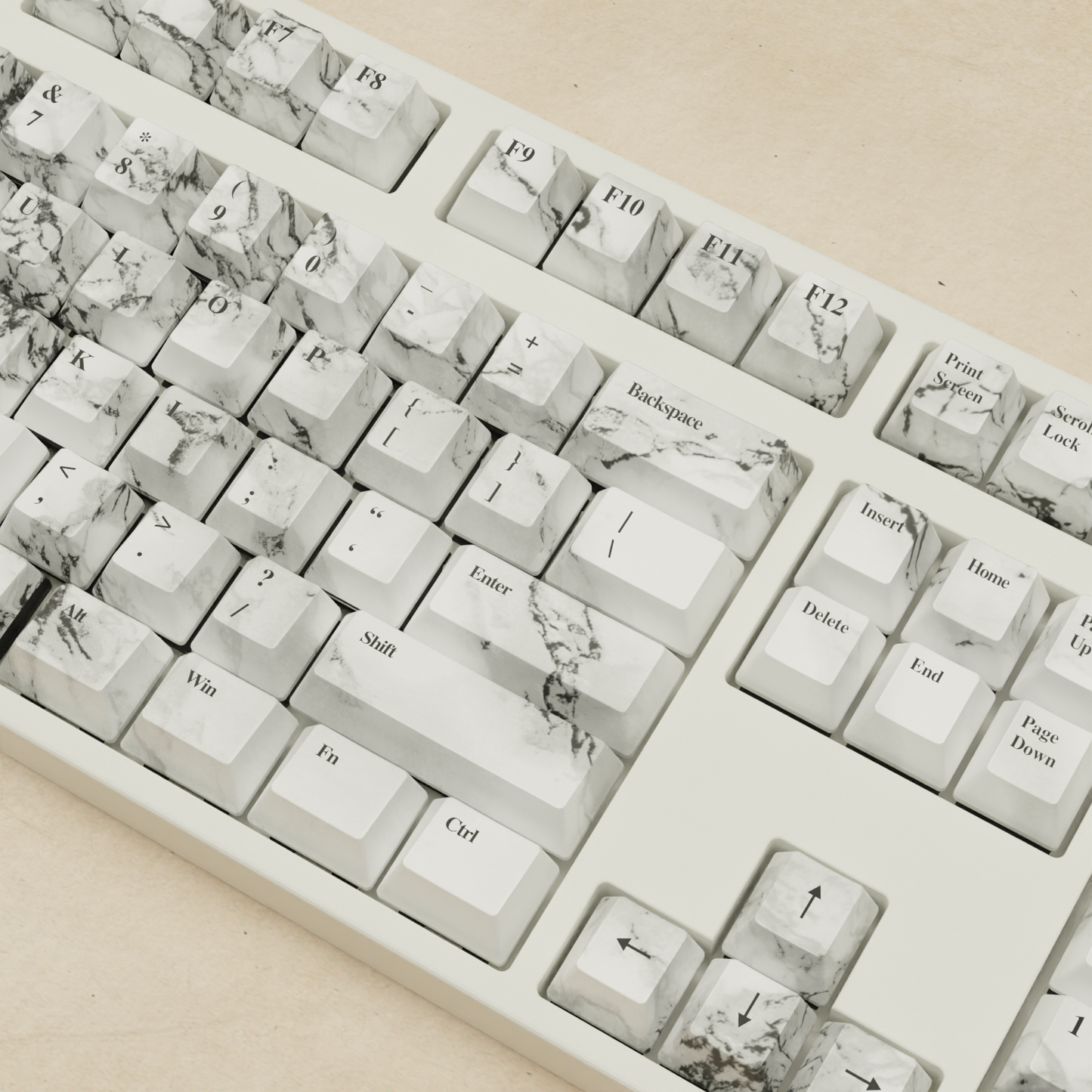 Alpha 108 - 100% Marble Mechanical Keyboard