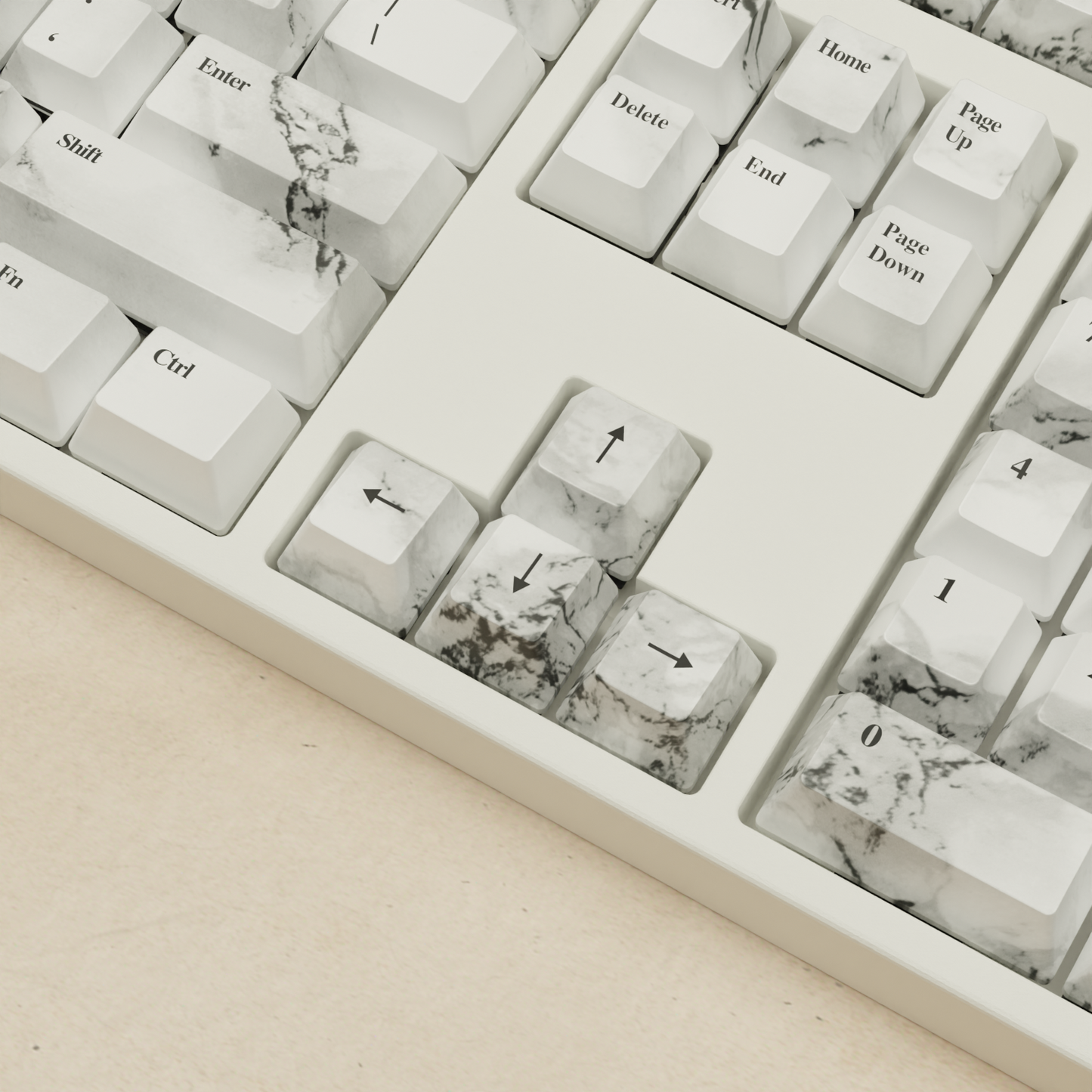 Alpha 108 - 100% Marble Mechanical Keyboard