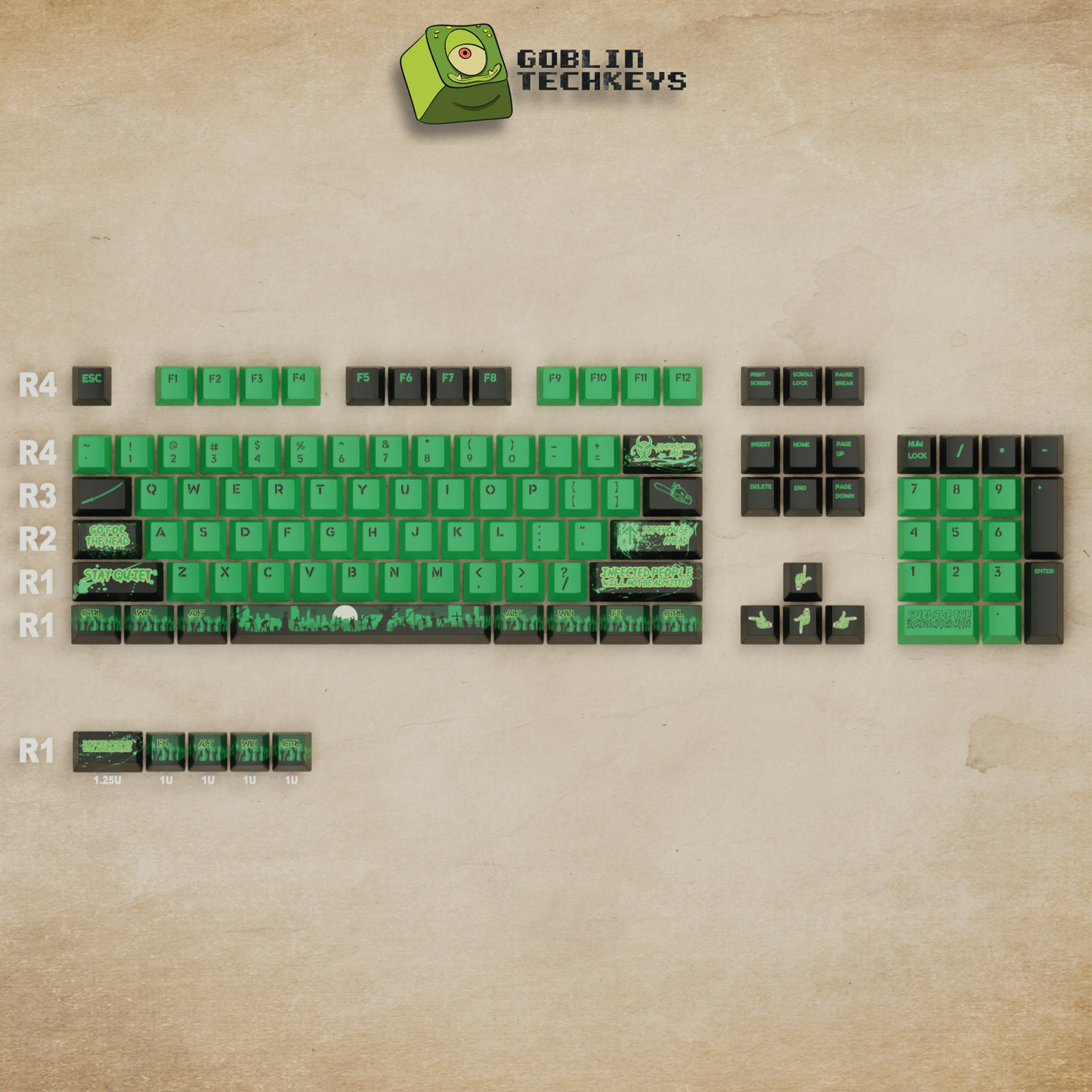 Zombie Keycaps | Ghost Keycaps