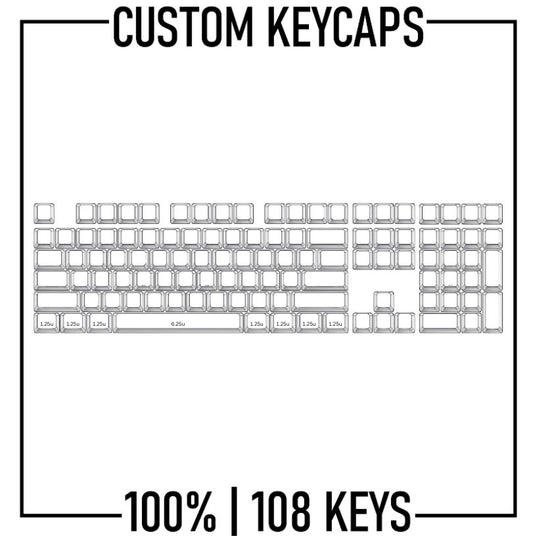 100% keyboard Custom Keycaps set ( ANSI | 108 Keys ) - Goblintechkeys