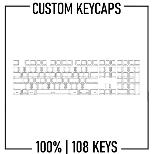 100% keyboard Custom Keycaps set ( ANSI | 108 Keys ) - Goblintechkeys