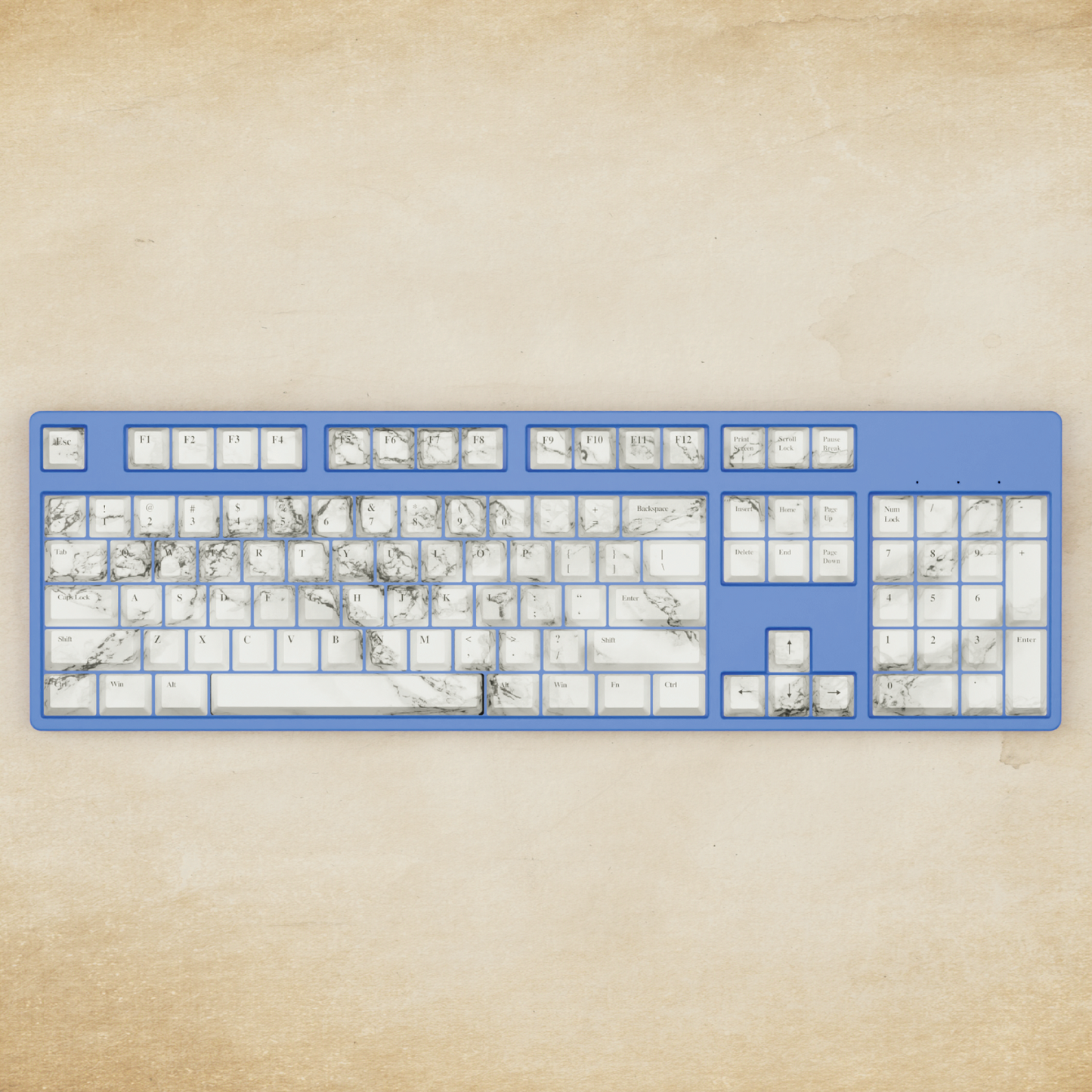 Alpha 108 - 100% Marble Mechanical Keyboard