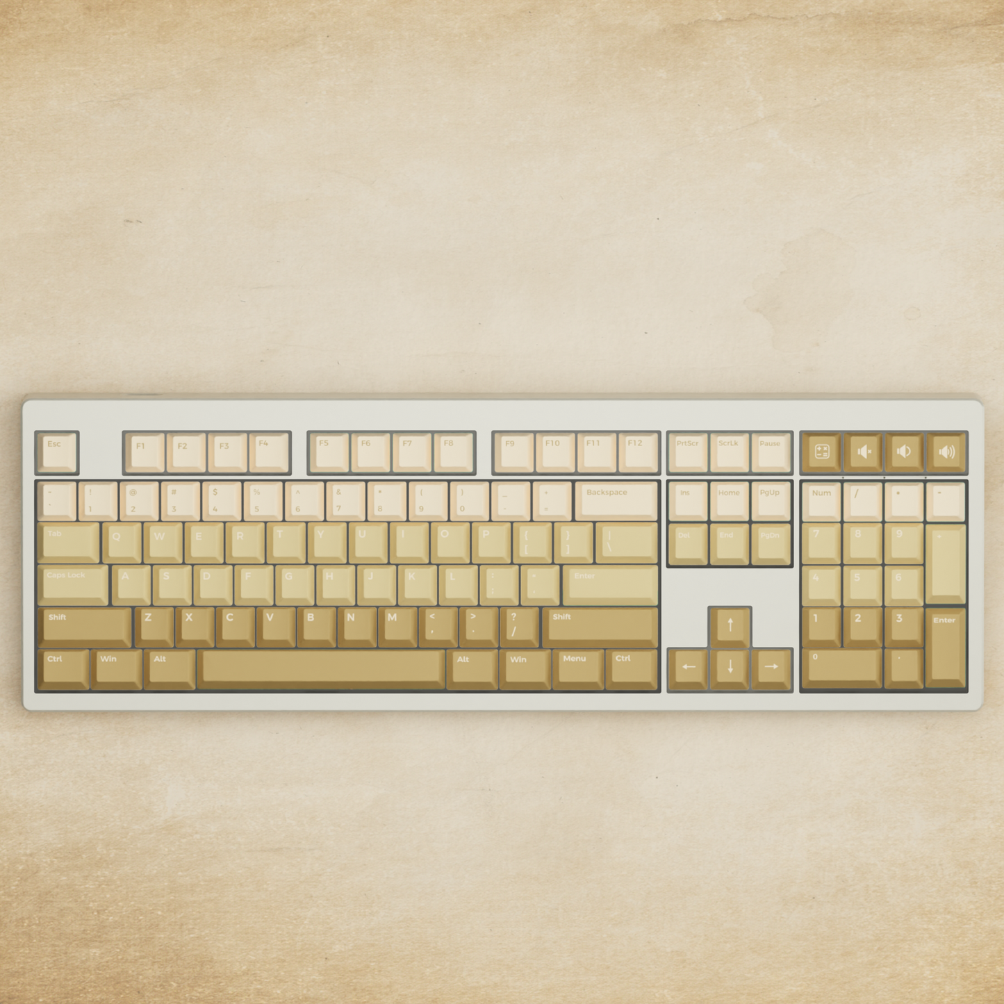 Monsgeek M5 - 100% Latte Mechanical Keyboard