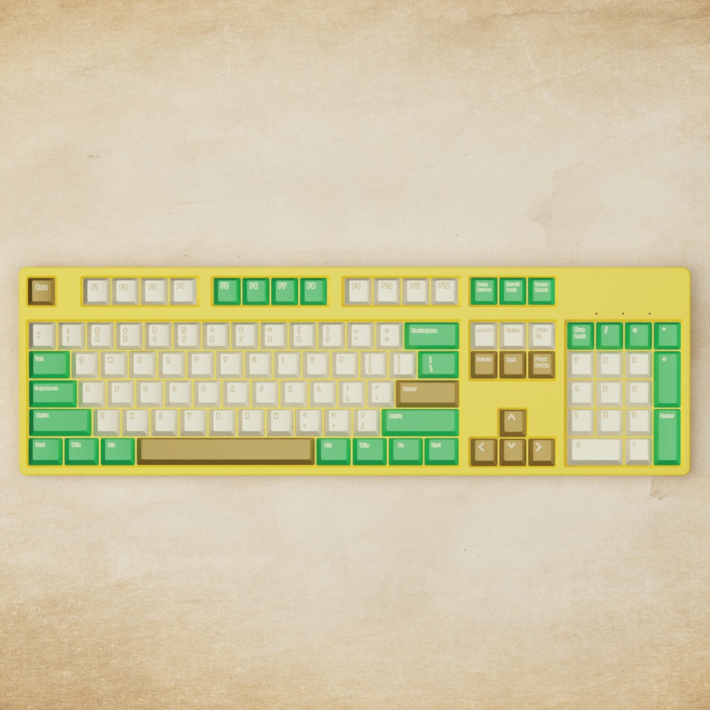 Alpha 108 - 100% Creamy Green Mechanical Keyboard