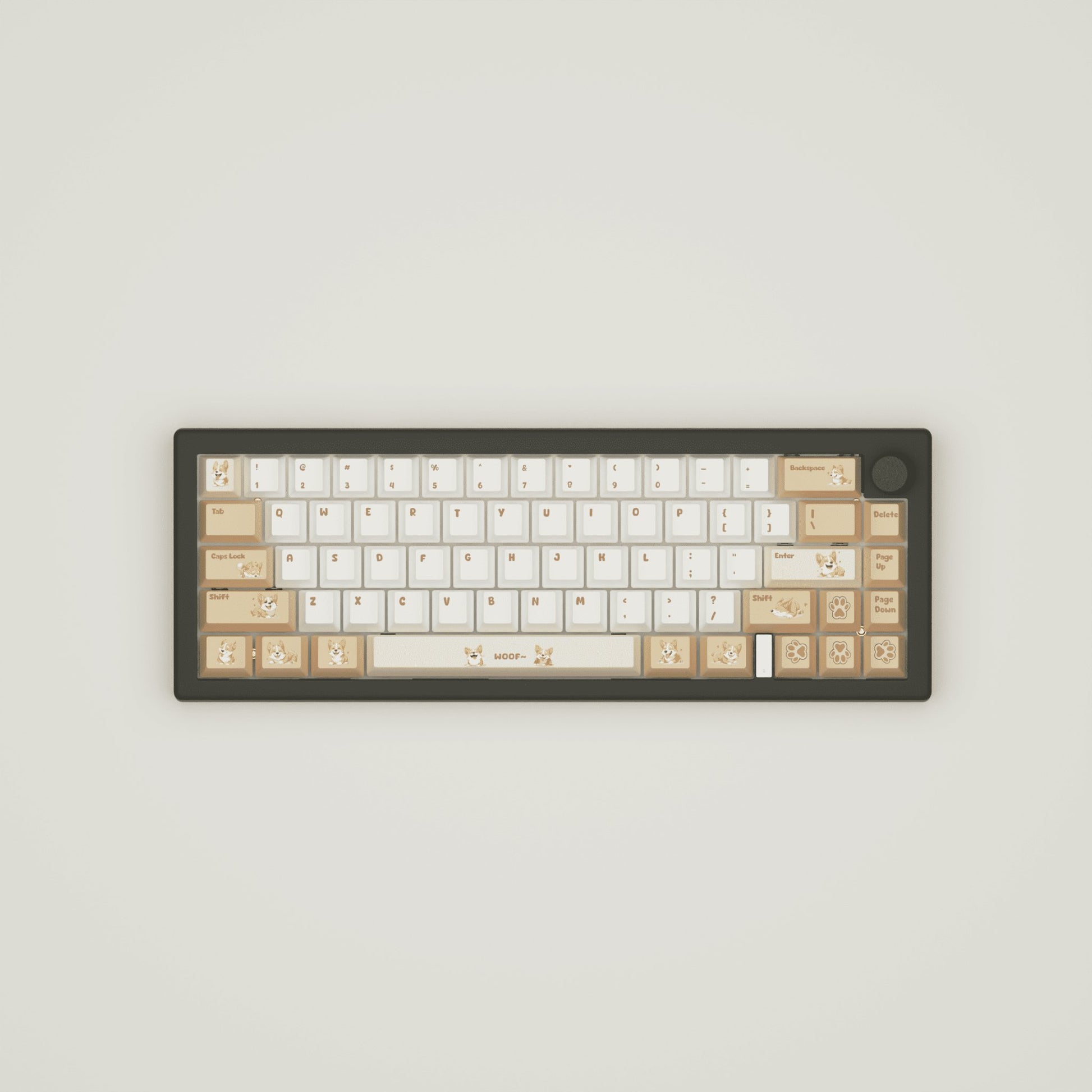 Corgi Lover Design Keycaps and Mechanical Keyboard - Goblintechkeys