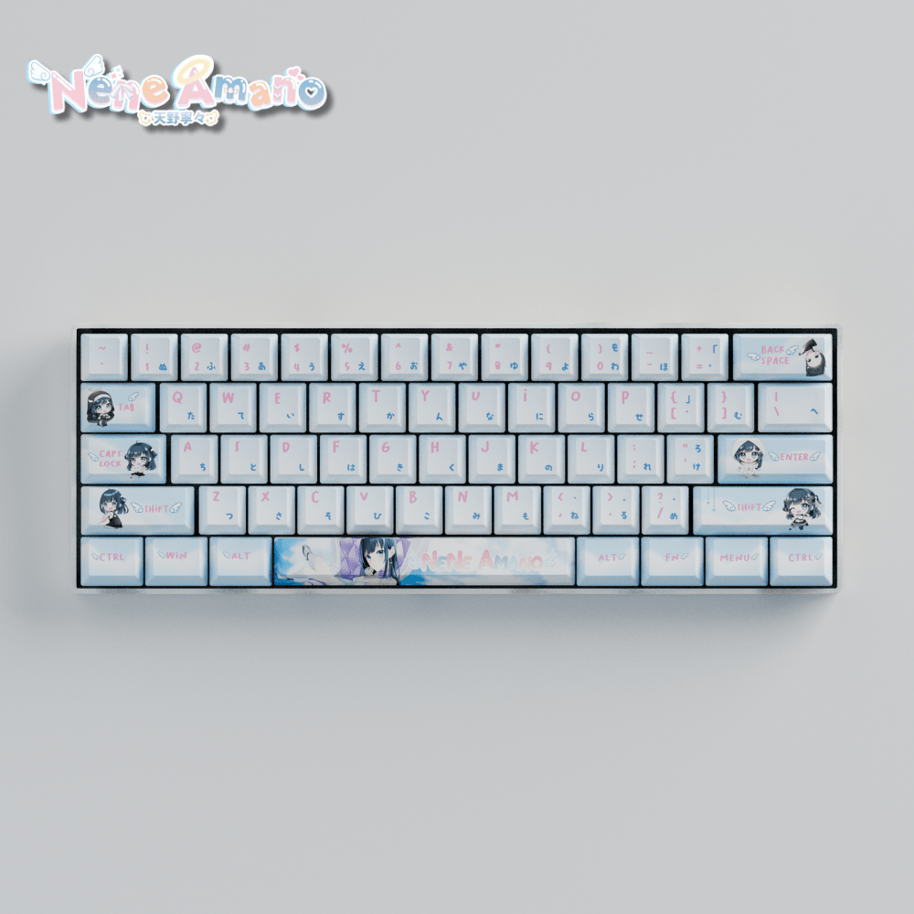 Nene Amano Celestial Harmony 60% Mechanical Keyboard (Collabs) - Goblintechkeys