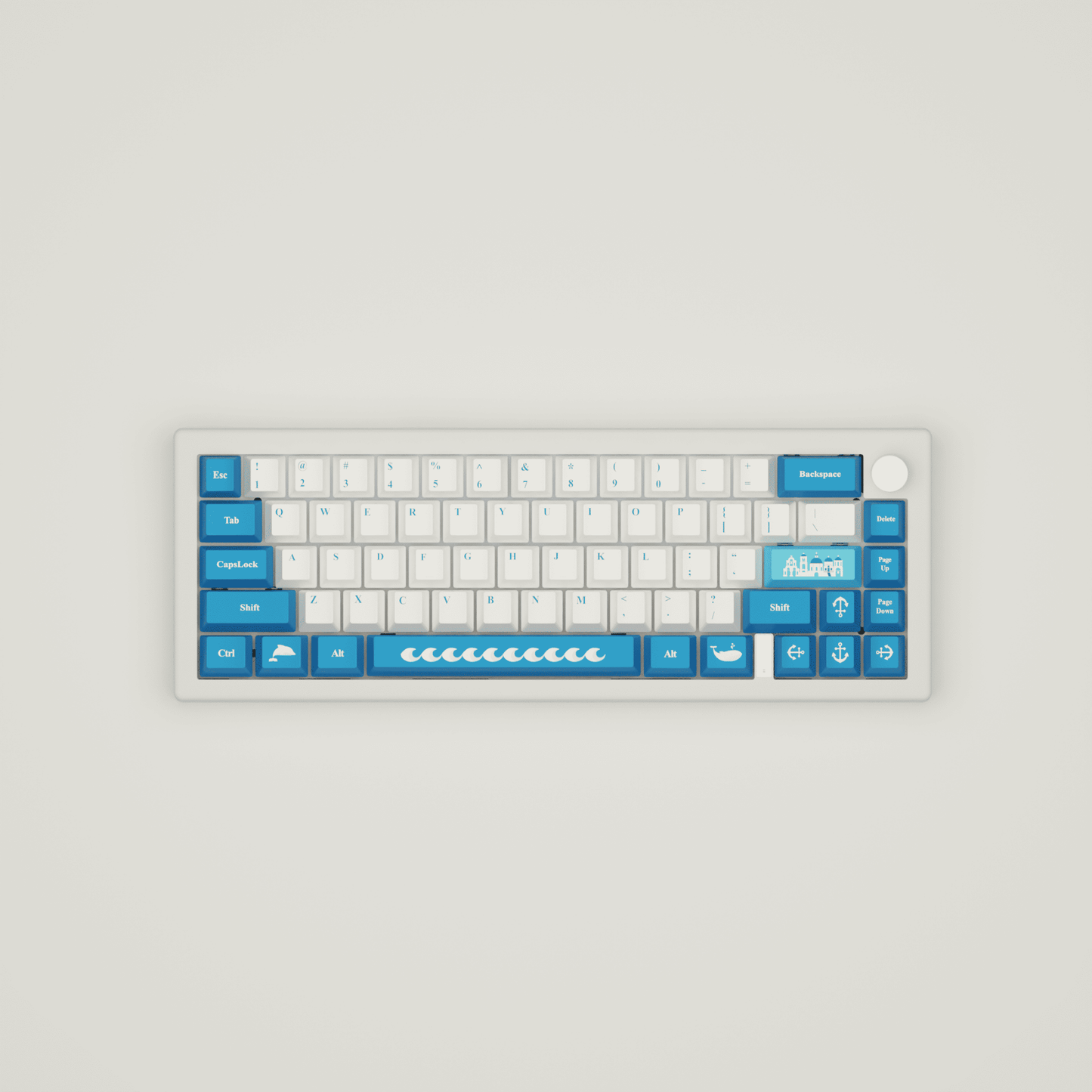 Santorini Story Design Keycaps and Mechanical Keyboard - Goblintechkeys
