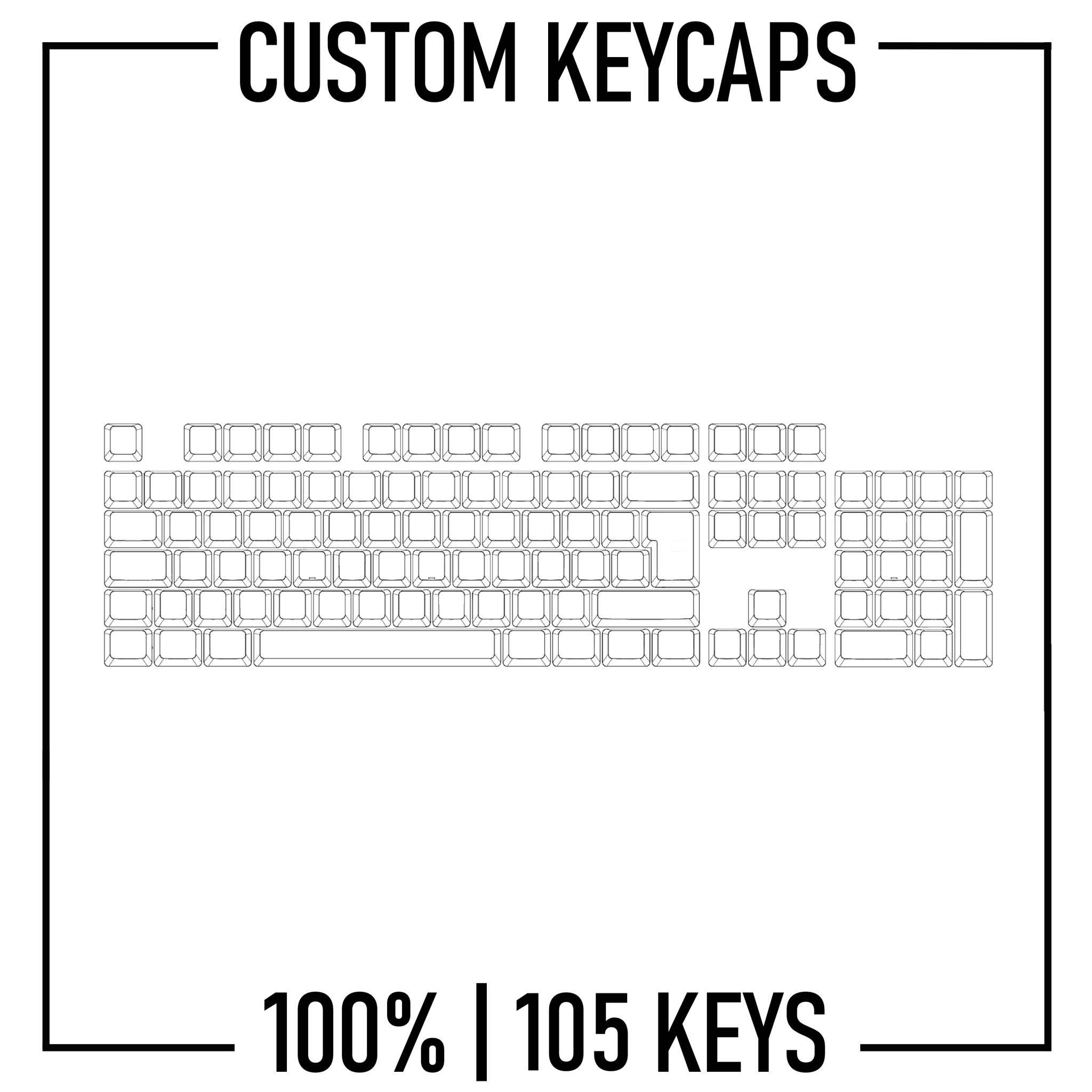 100% full size keyboard Custom PBT Keycap Set ( ISO | 105 Keys ) - Goblintechkeys