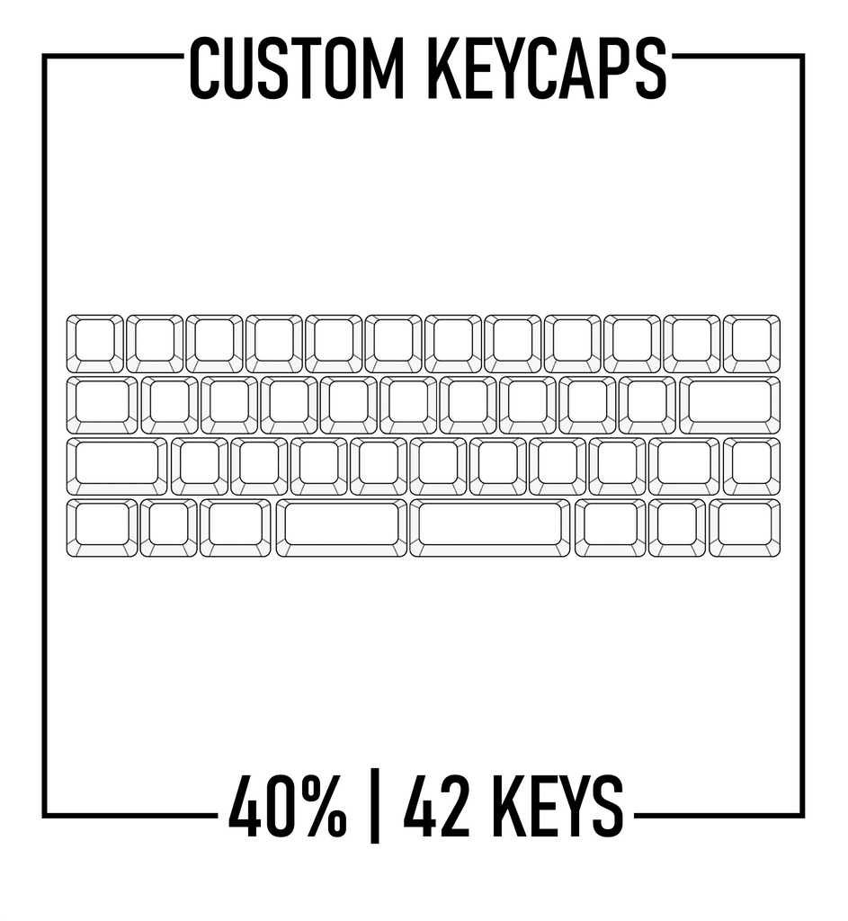 40% Keyboard Custom Keycaps ( ANSI | 42 Keys ) - Goblintechkeys