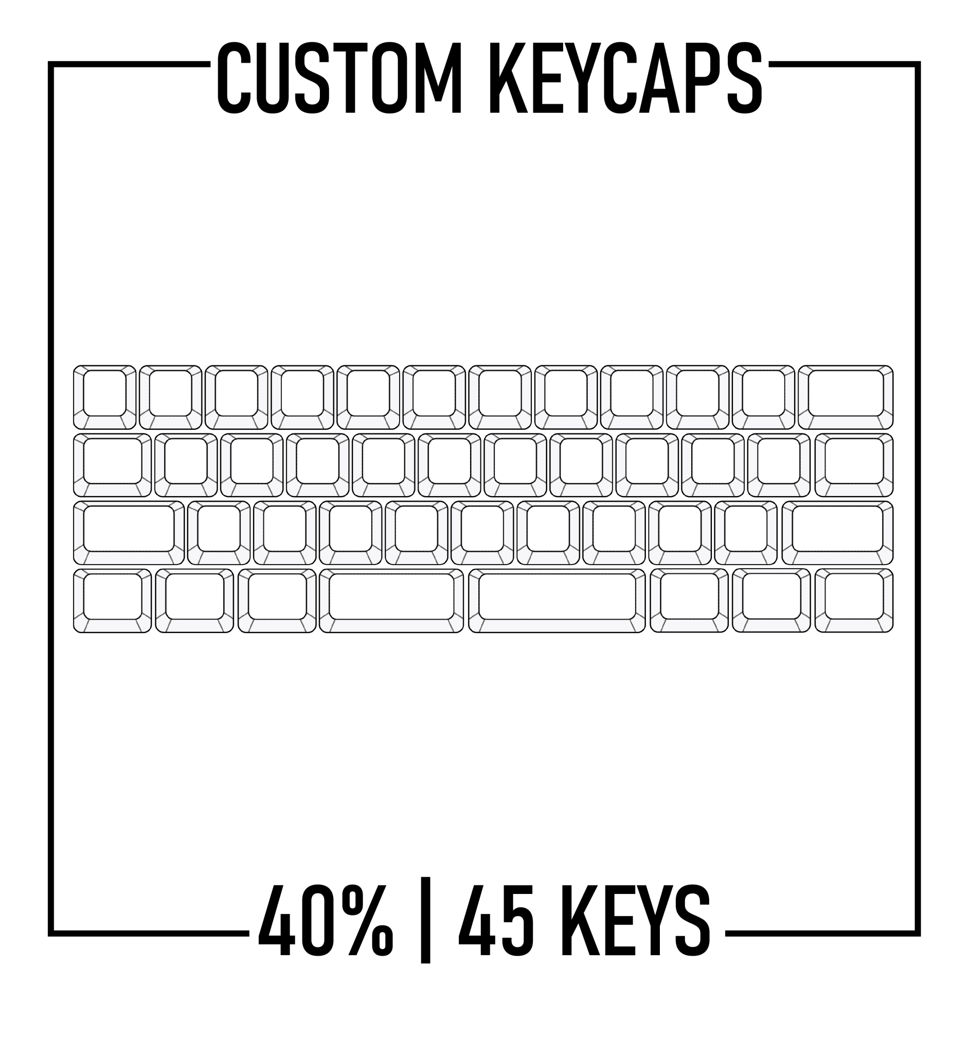 40% Keyboard Custom PBT Keycaps Set( ANSI | 45 Keys ) - Goblintechkeys