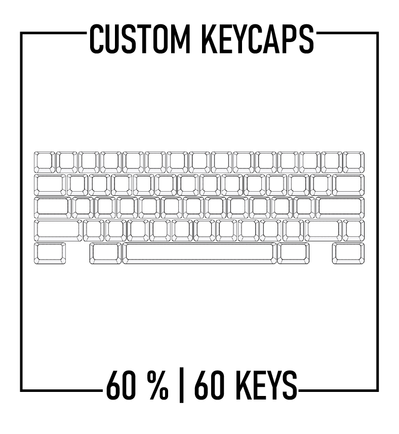 Build Your Own Keycaps DIY Keycaps Set ANSI Layout US Legends 2 Colours 