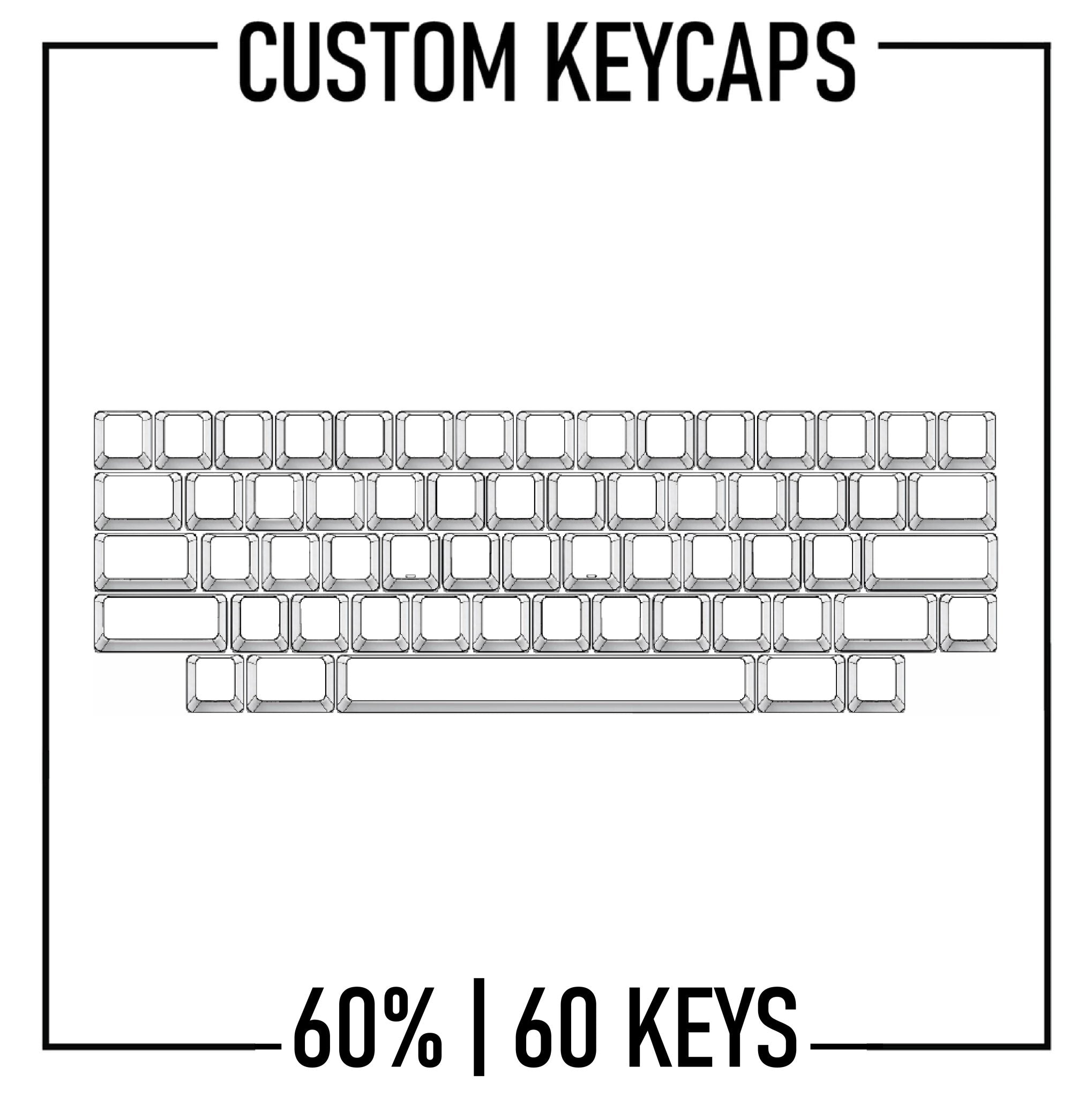 60% Keyboard Custom Keycaps Set | PBT Keycaps ( ANSI | 60 Keys ) - Goblintechkeys