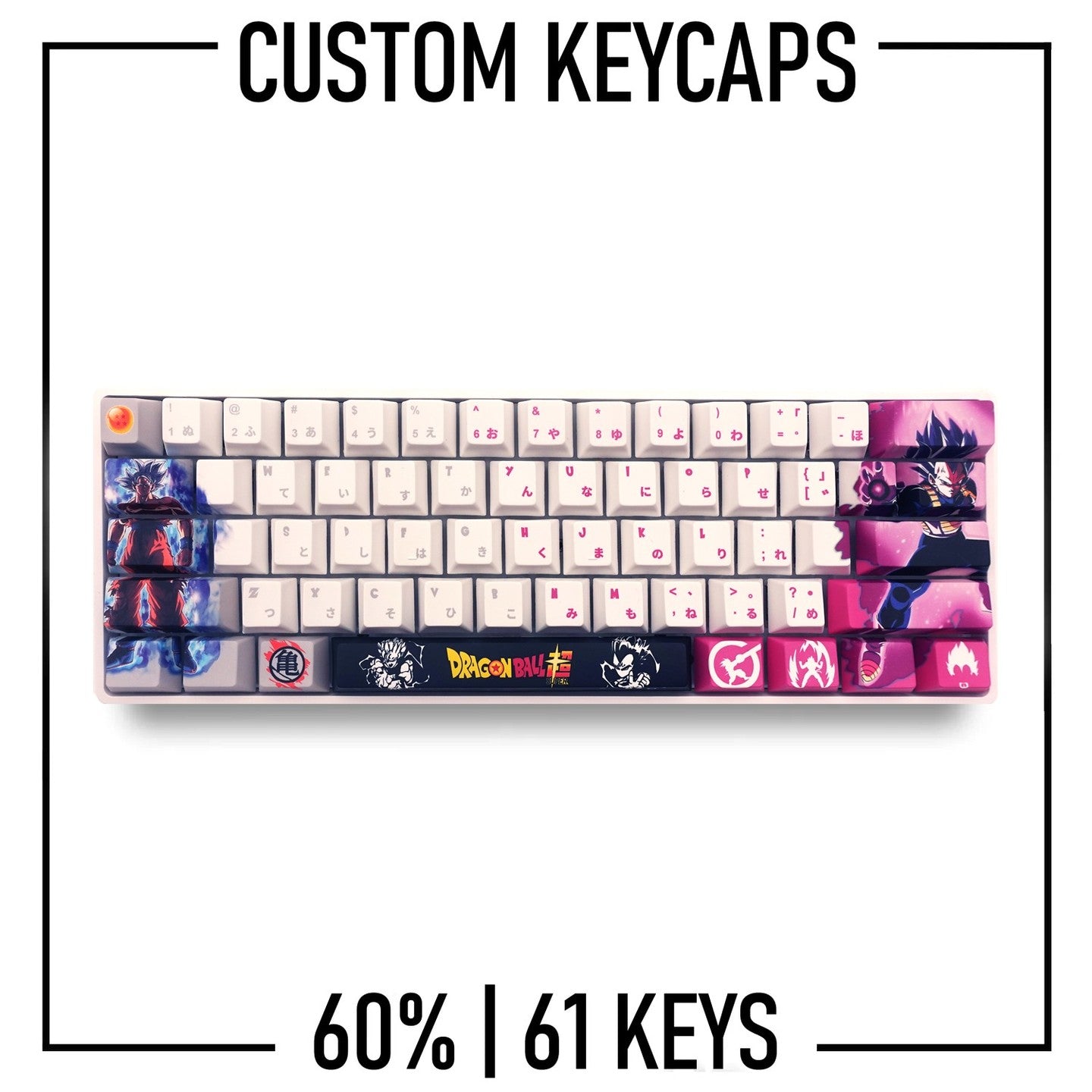60% Keyboard Custom PBT Keycap set ( ANSI | 61 Keys ) - Goblintechkeys