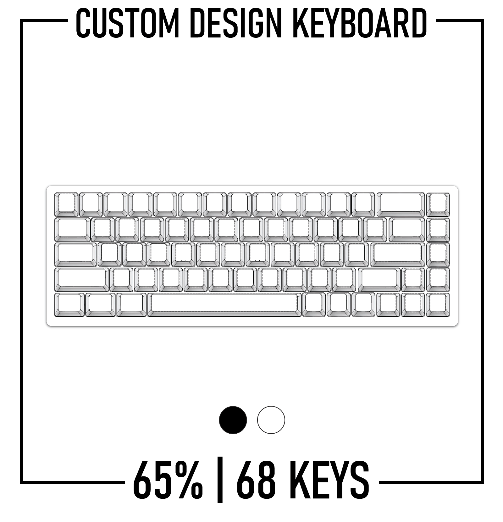 65% Keyboard ( ANSI | 68 Black ) – Goblintechkeys