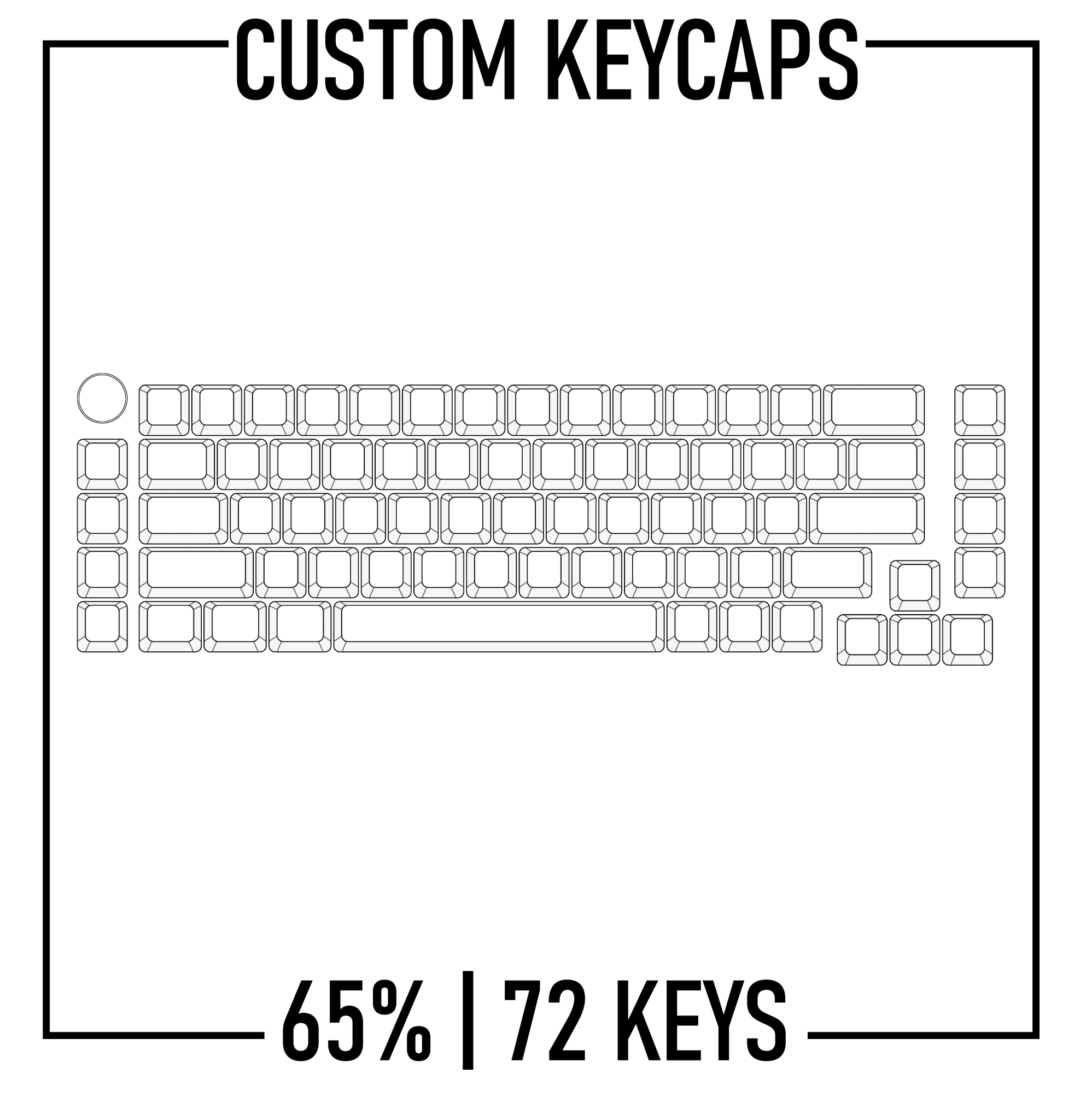 40% Keyboard Custom PBT Keycaps Set ( ANSI