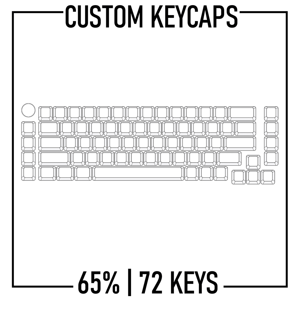 65% Keyboard Custom Keycaps ( ANSI | 72 Keys ) - Goblintechkeys
