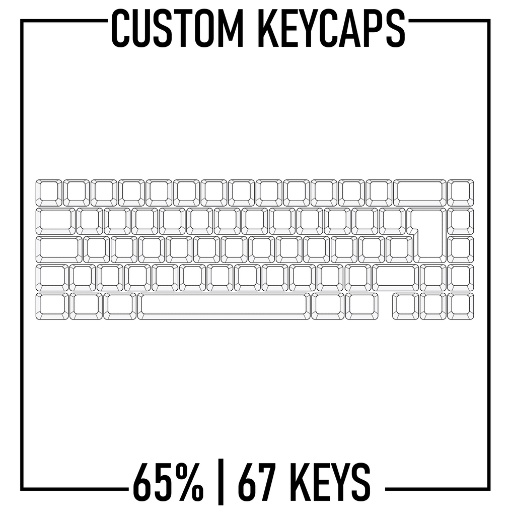 65% keyboard Custom Keycaps ( ISO | 67 Keys ) - Goblintechkeys