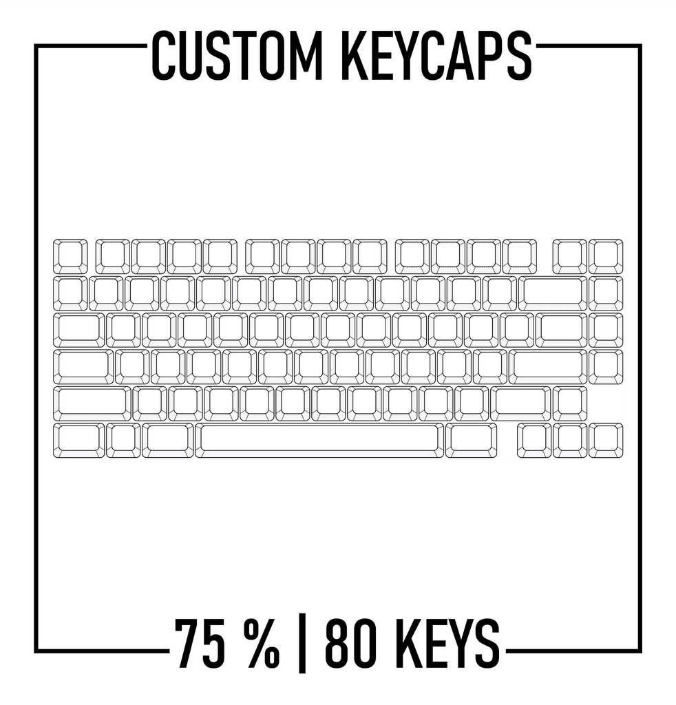 75% Keyboard Custom Keycaps ( ANSI | 80 Keys ) - Goblintechkeys