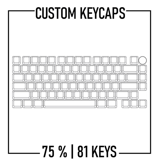 75% Keyboard Custom Keycaps ( ANSI | 81 Keys ) - Goblintechkeys