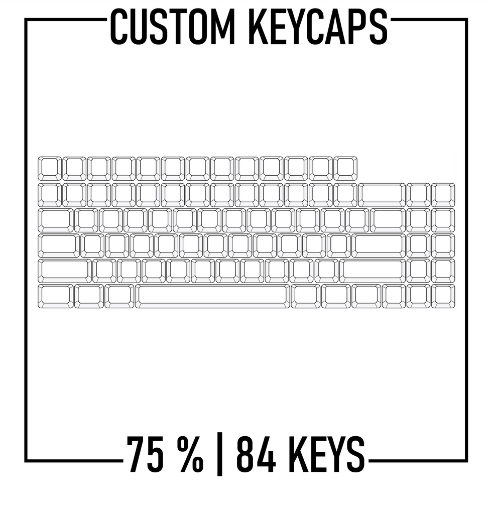 75% Keyboard Custom Keycaps ( ANSI | 84 Keys ) - Goblintechkeys
