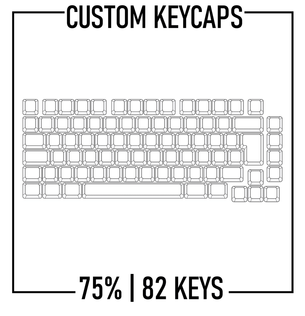 75% keyboard Custom Keycaps ( ISO | 82 Keys ) - Goblintechkeys