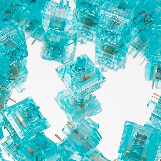 Akko Switches - CS Crystal Blue Switches (45pcs) - Goblintechkeys