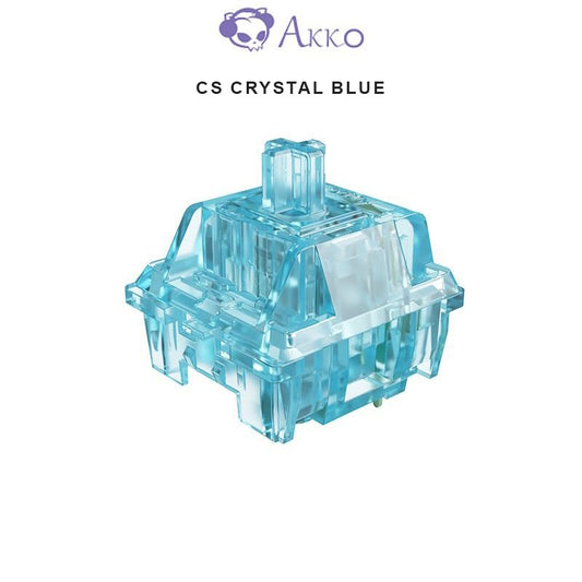 Akko Switches - CS Crystal Blue Switches (45pcs) - Goblintechkeys