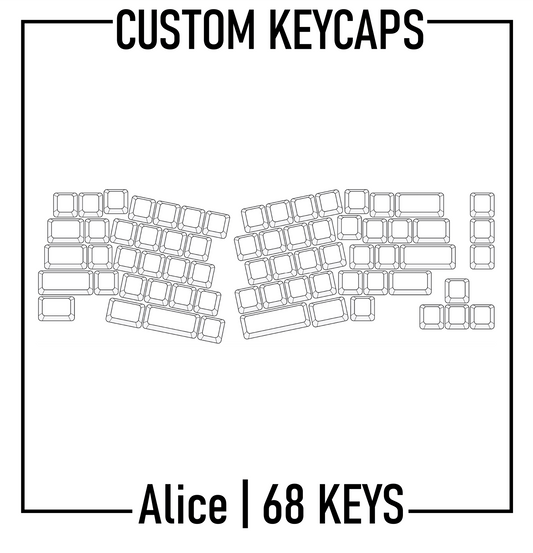 Alice Split Keyboard Custom Keycaps( ANSI | 68 Keys ) - Goblintechkeys