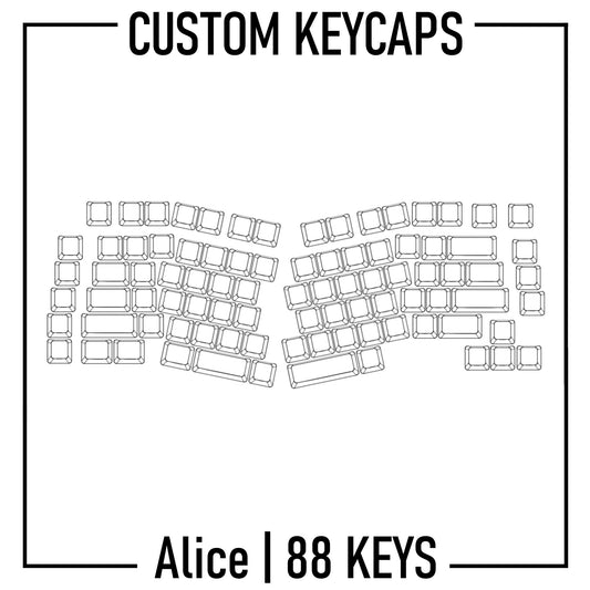 Alice Split Keyboard Custom PBT Keycap set( ANSI | 88 Keys ) - Goblintechkeys