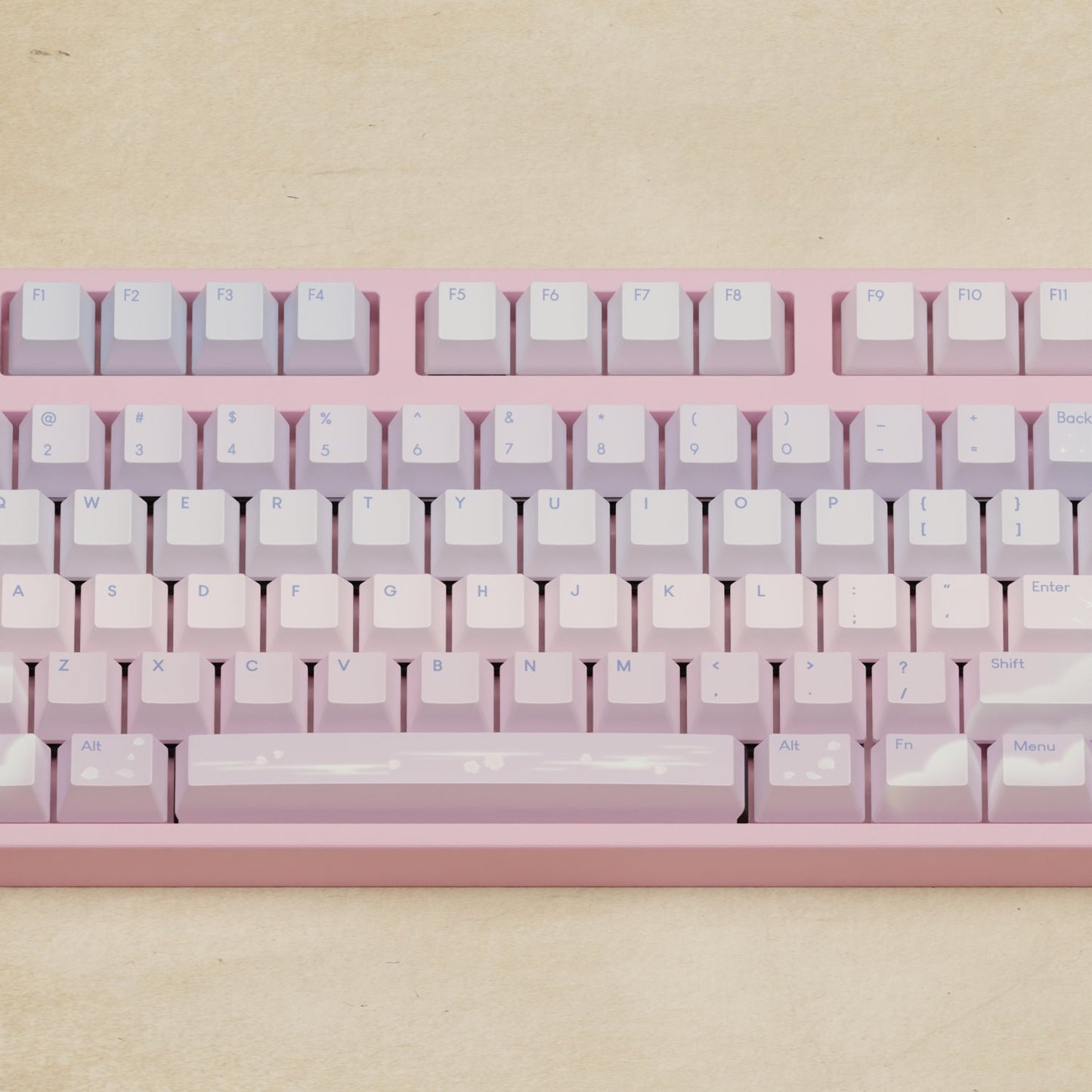 Alpha 108 - 100% Aesthetic Sky Mechanical Keyboard - Goblintechkeys