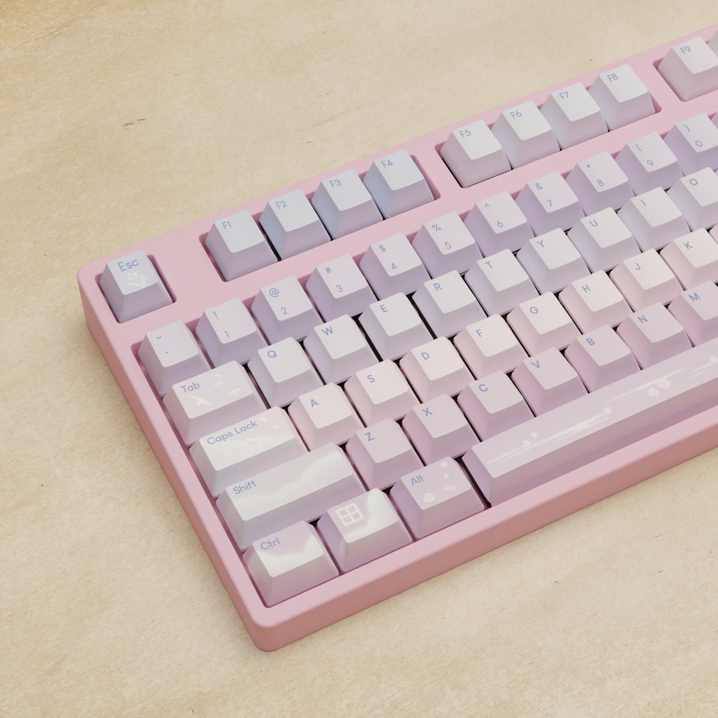 Alpha 108 - 100% Aesthetic Sky Mechanical Keyboard - Goblintechkeys