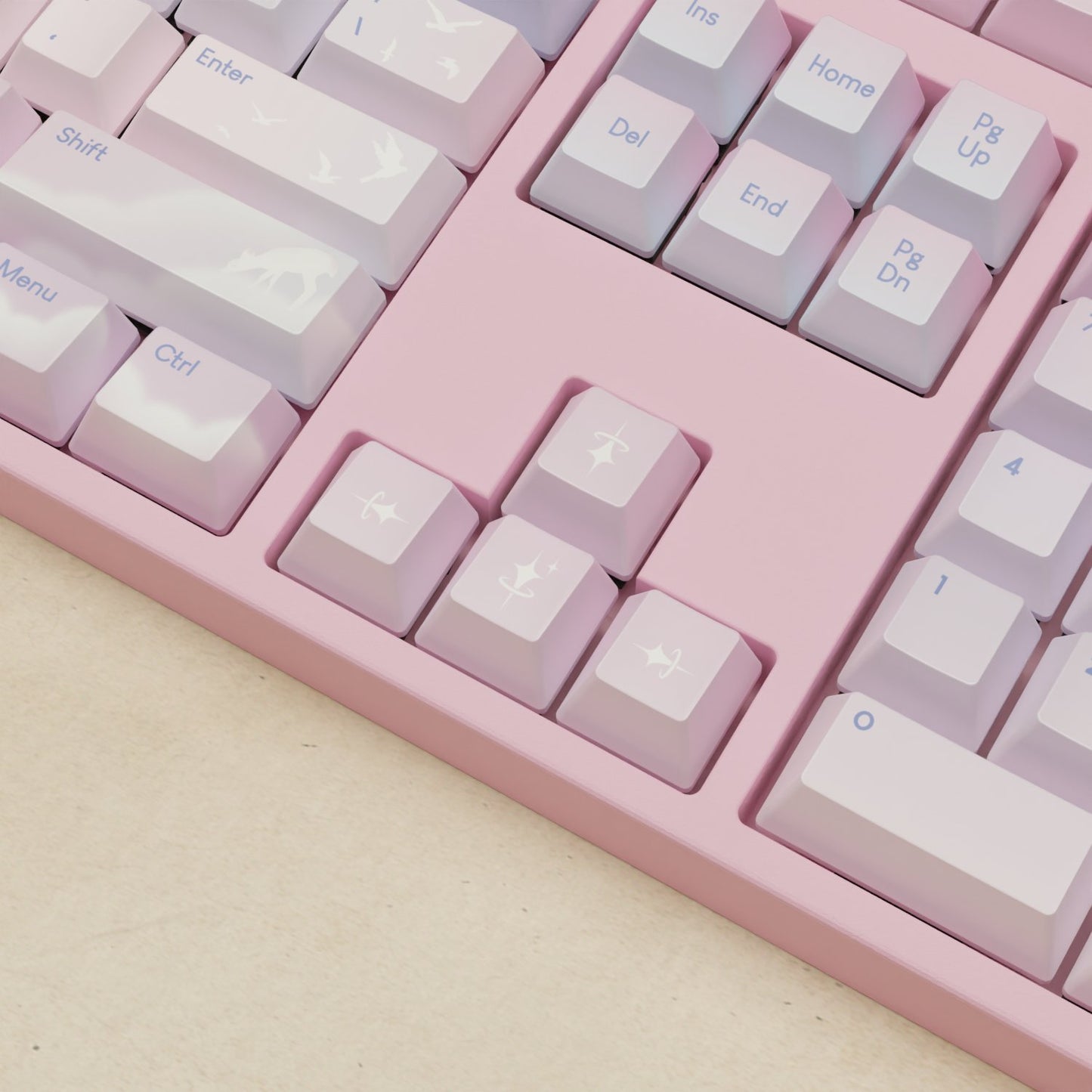 Alpha 108 - 100% Aesthetic Sky Mechanical Keyboard - Goblintechkeys