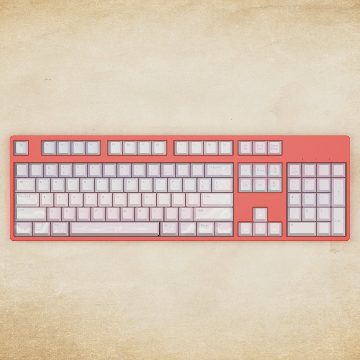 Alpha 108 - 100% Aesthetic Sky Mechanical Keyboard - Goblintechkeys