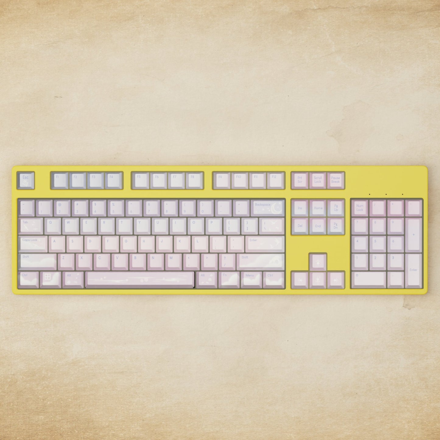Alpha 108 - 100% Aesthetic Sky Mechanical Keyboard - Goblintechkeys