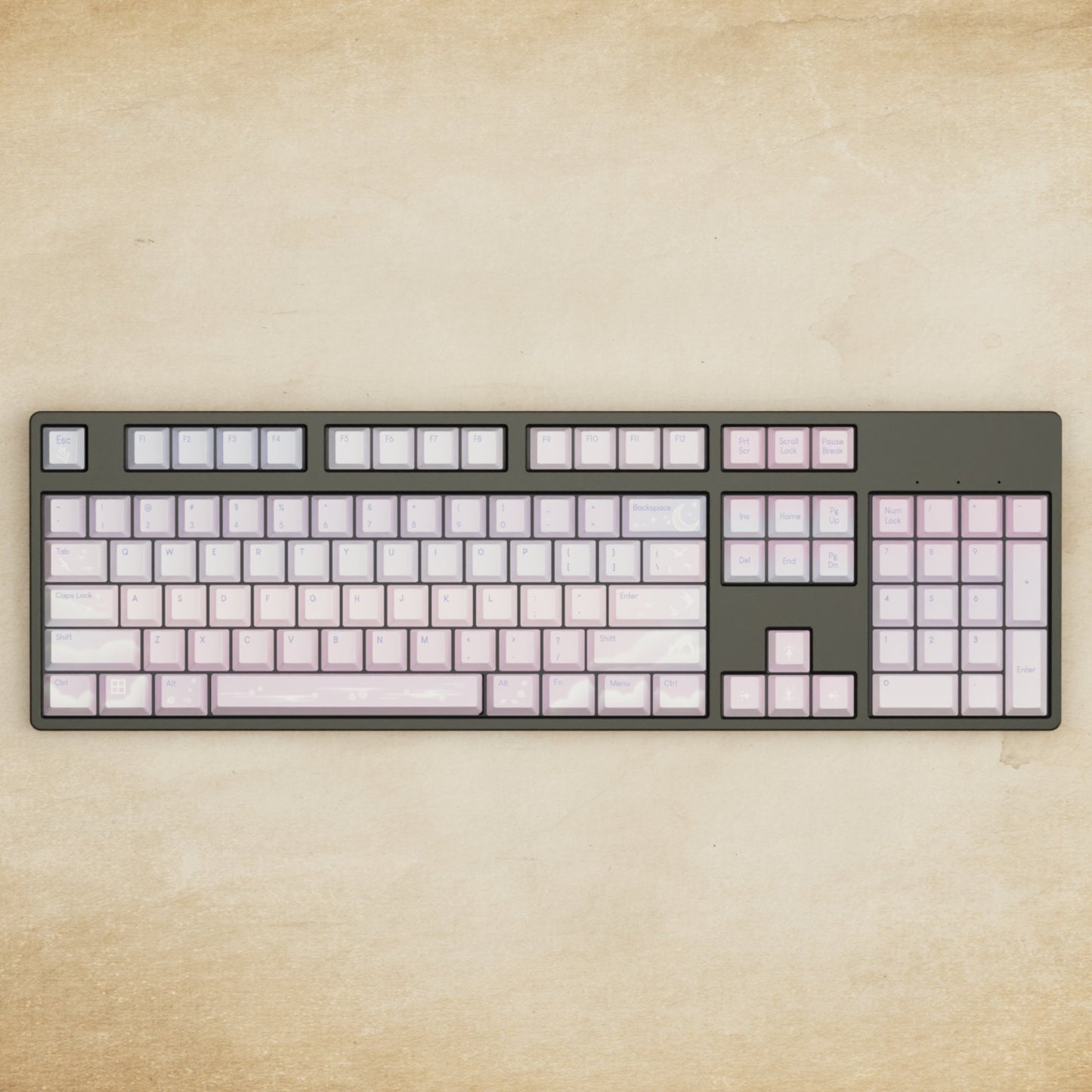 Alpha 108 - 100% Aesthetic Sky Mechanical Keyboard - Goblintechkeys