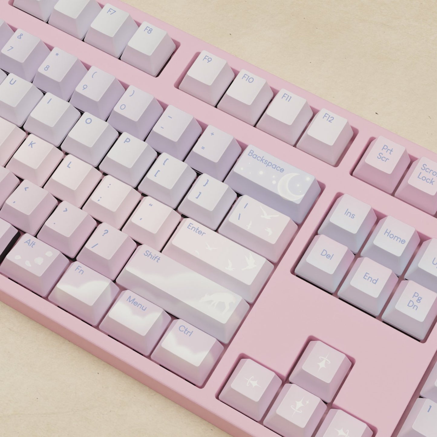 Alpha 108 - 100% Aesthetic Sky Mechanical Keyboard - Goblintechkeys