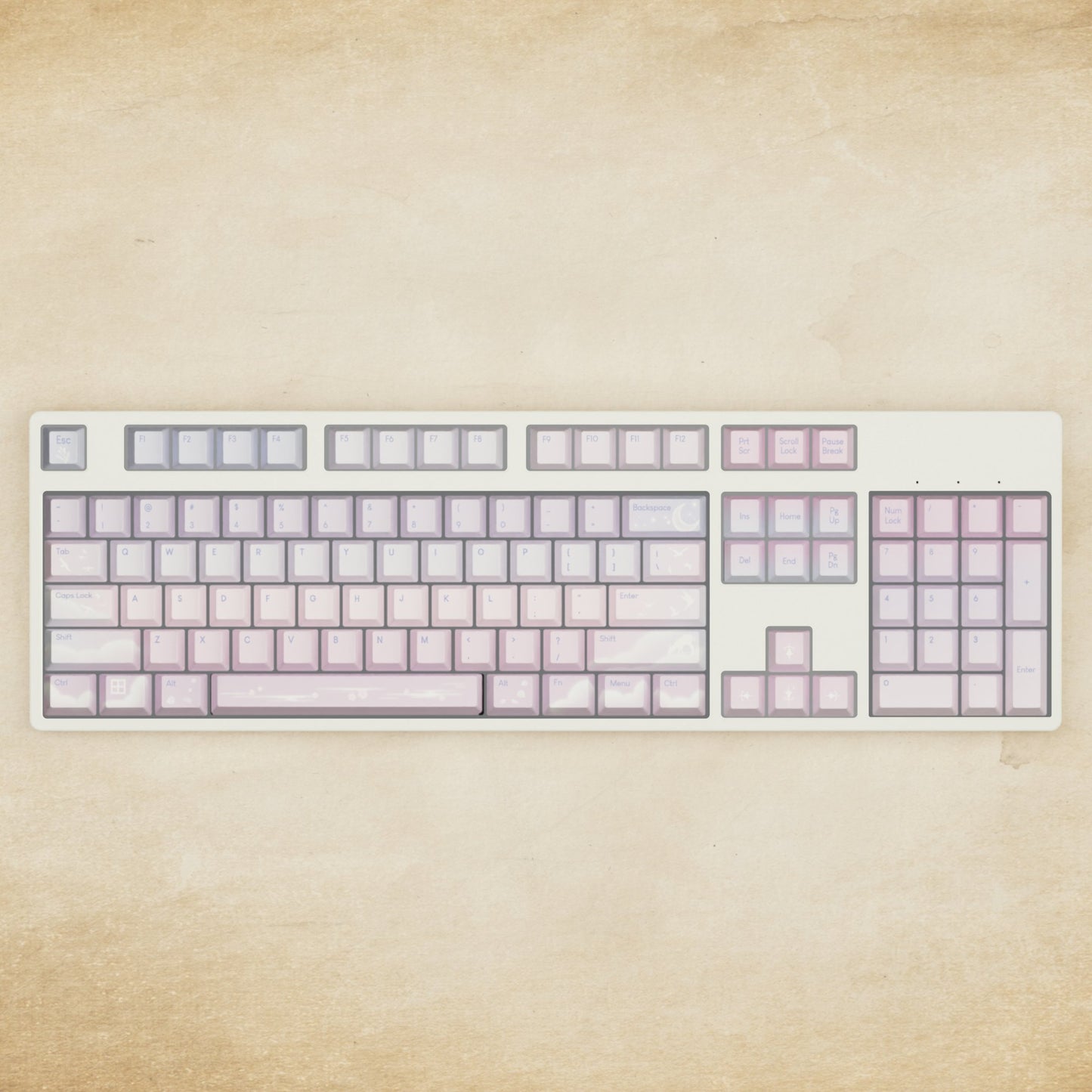 Alpha 108 - 100% Aesthetic Sky Mechanical Keyboard - Goblintechkeys