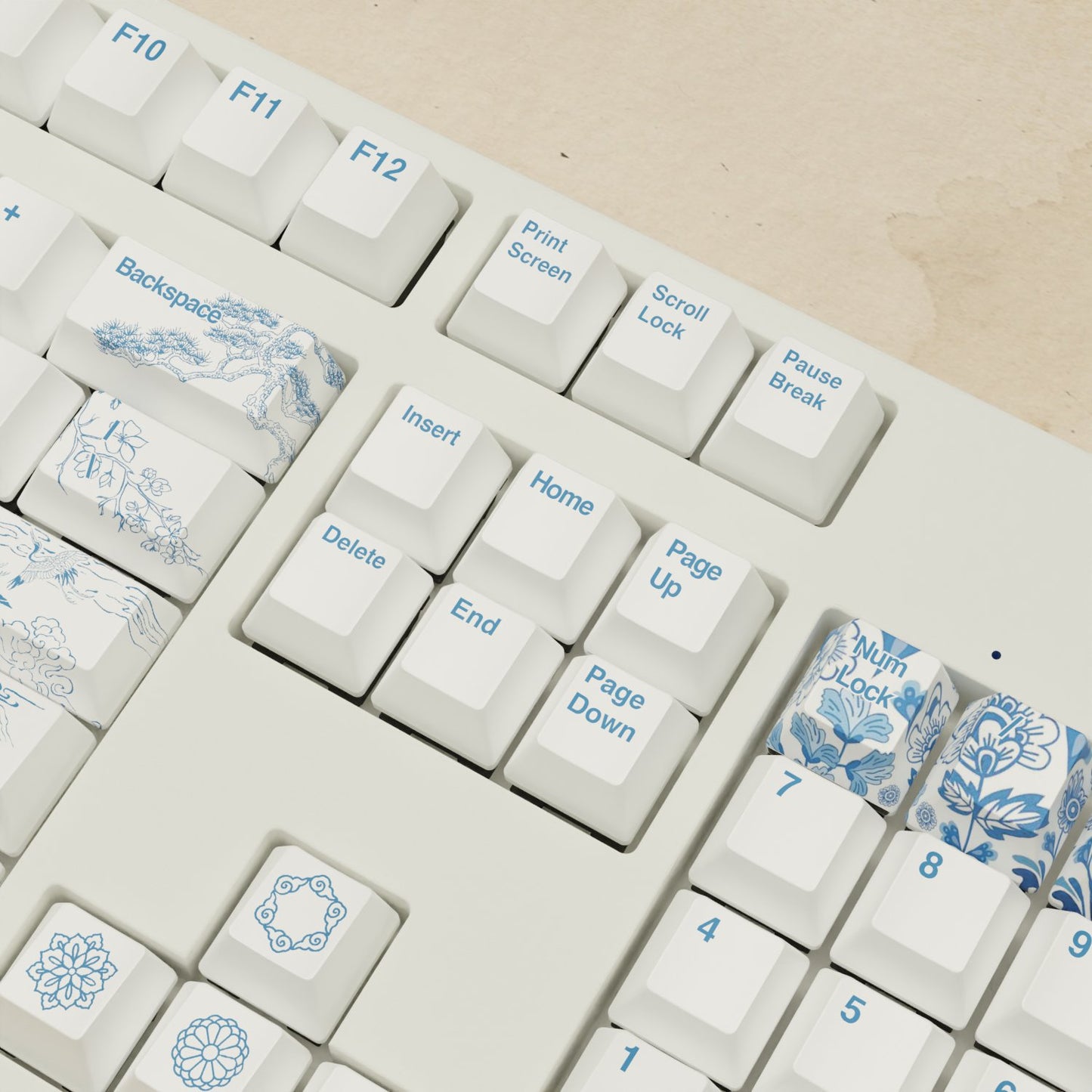 Alpha 108 - 100% Blue Pottery Mechanical Keyboard - Goblintechkeys