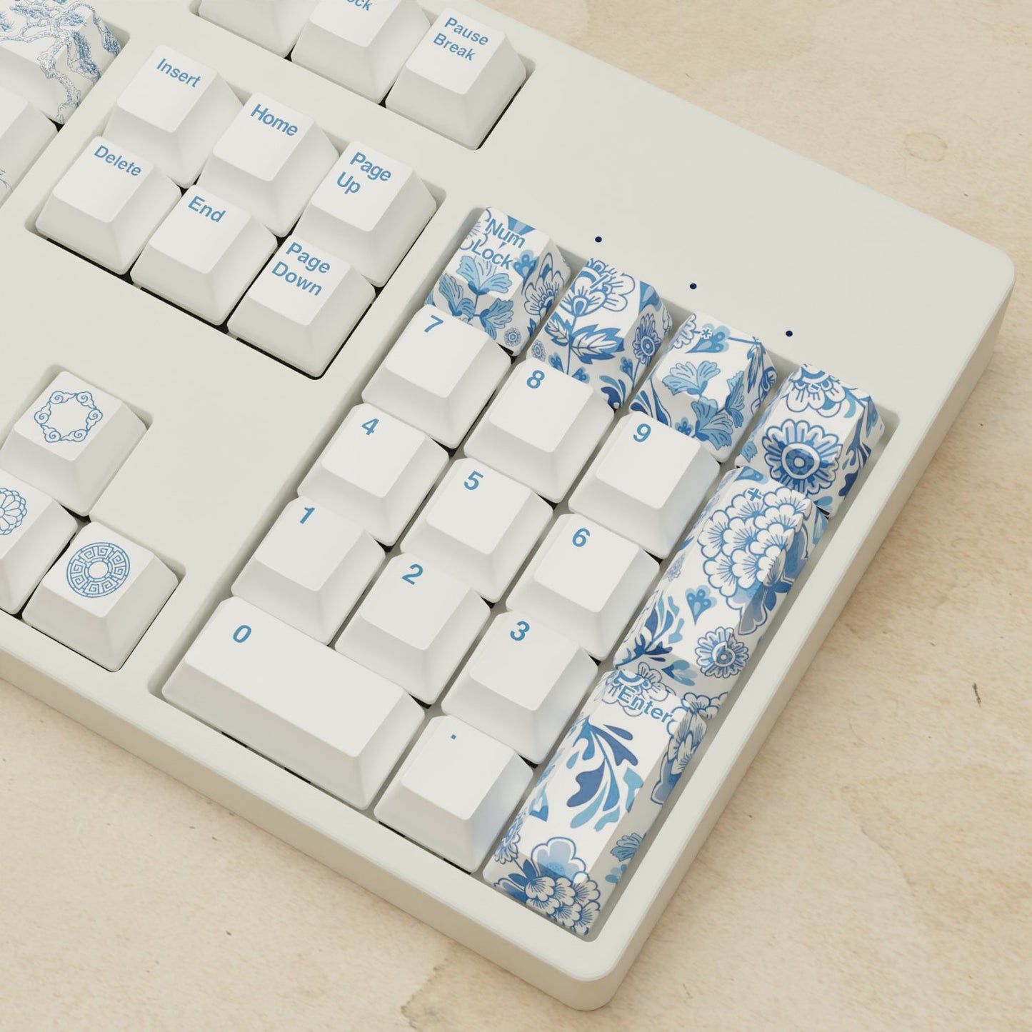 Alpha 108 - 100% Blue Pottery Mechanical Keyboard - Goblintechkeys