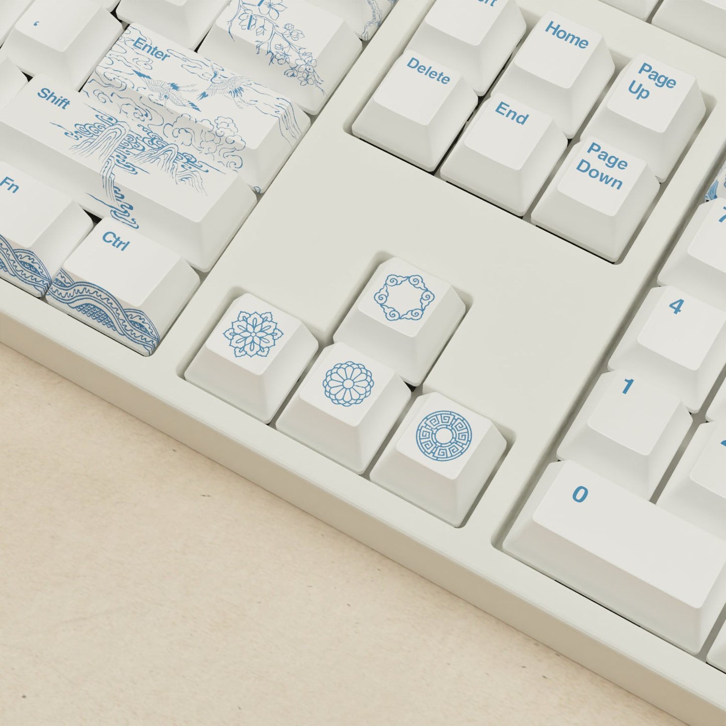 Alpha 108 - 100% Blue Pottery Mechanical Keyboard - Goblintechkeys