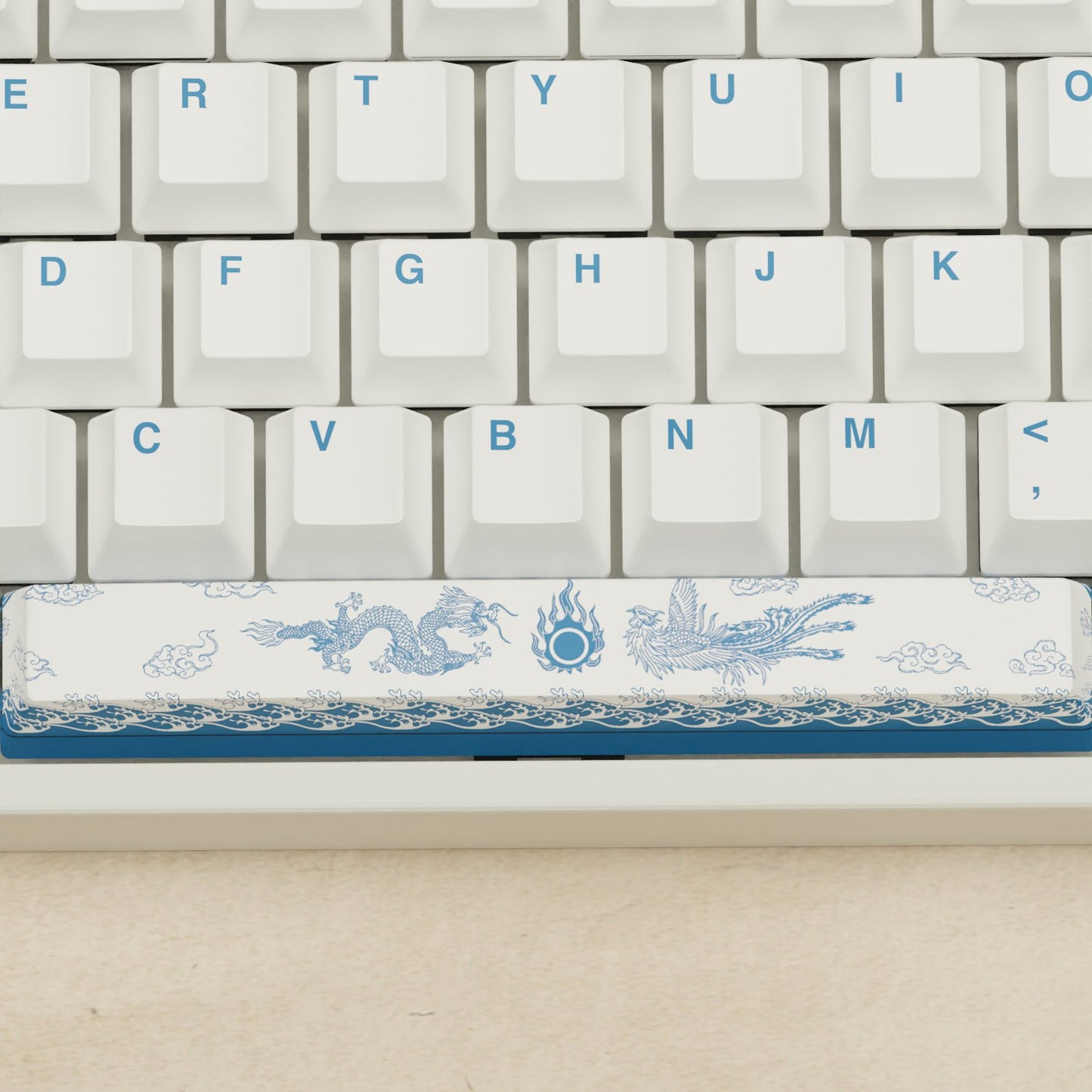 Alpha 108 - 100% Blue Pottery Mechanical Keyboard - Goblintechkeys