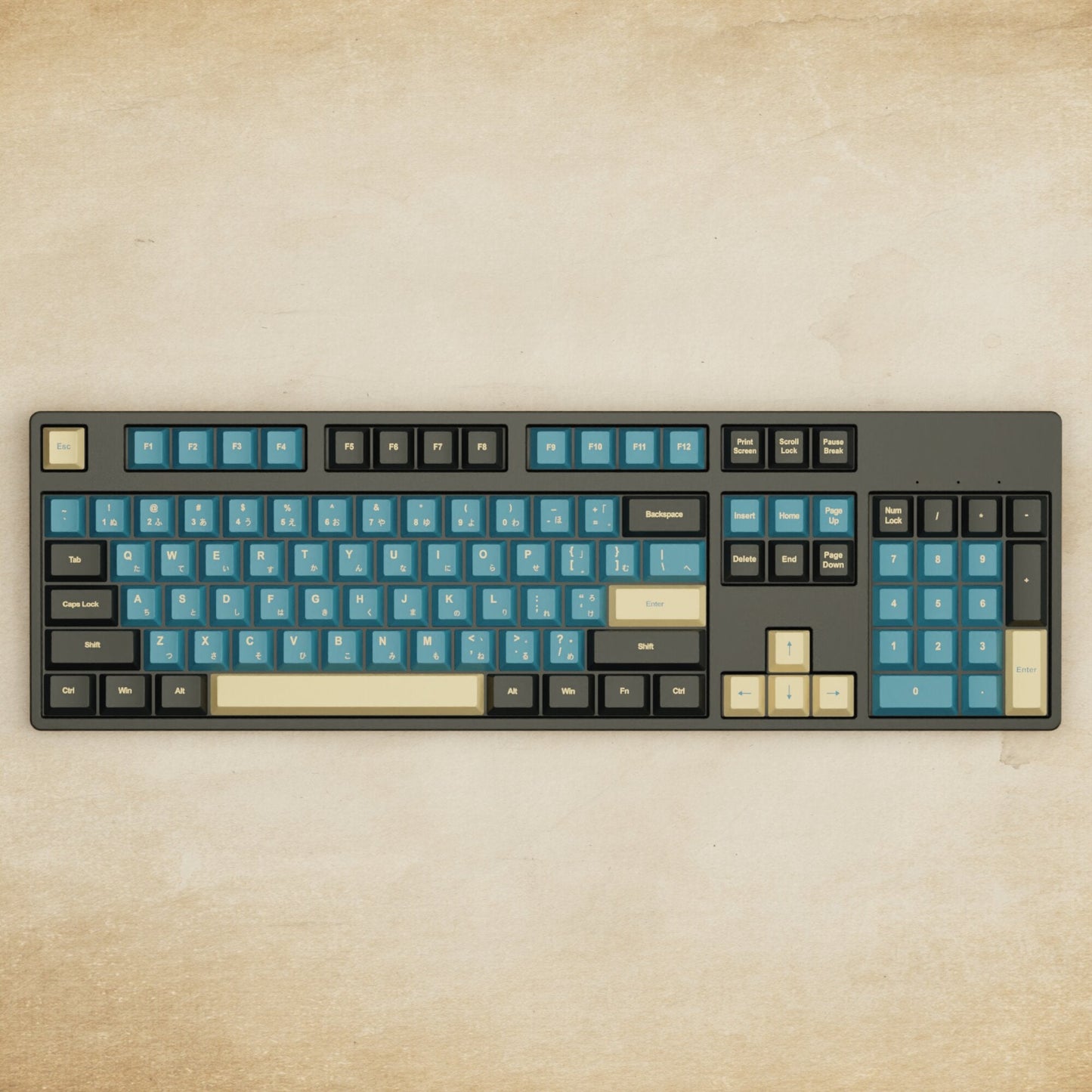 Alpha 108 - 100% Blue Samurai Mechanical Keyboard - Goblintechkeys