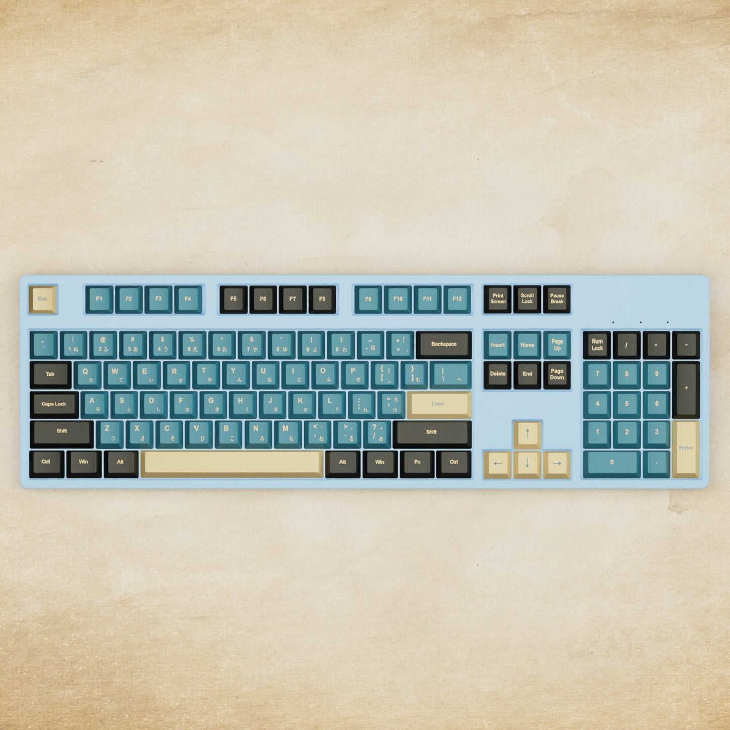 Alpha 108 - 100% Blue Samurai Mechanical Keyboard - Goblintechkeys