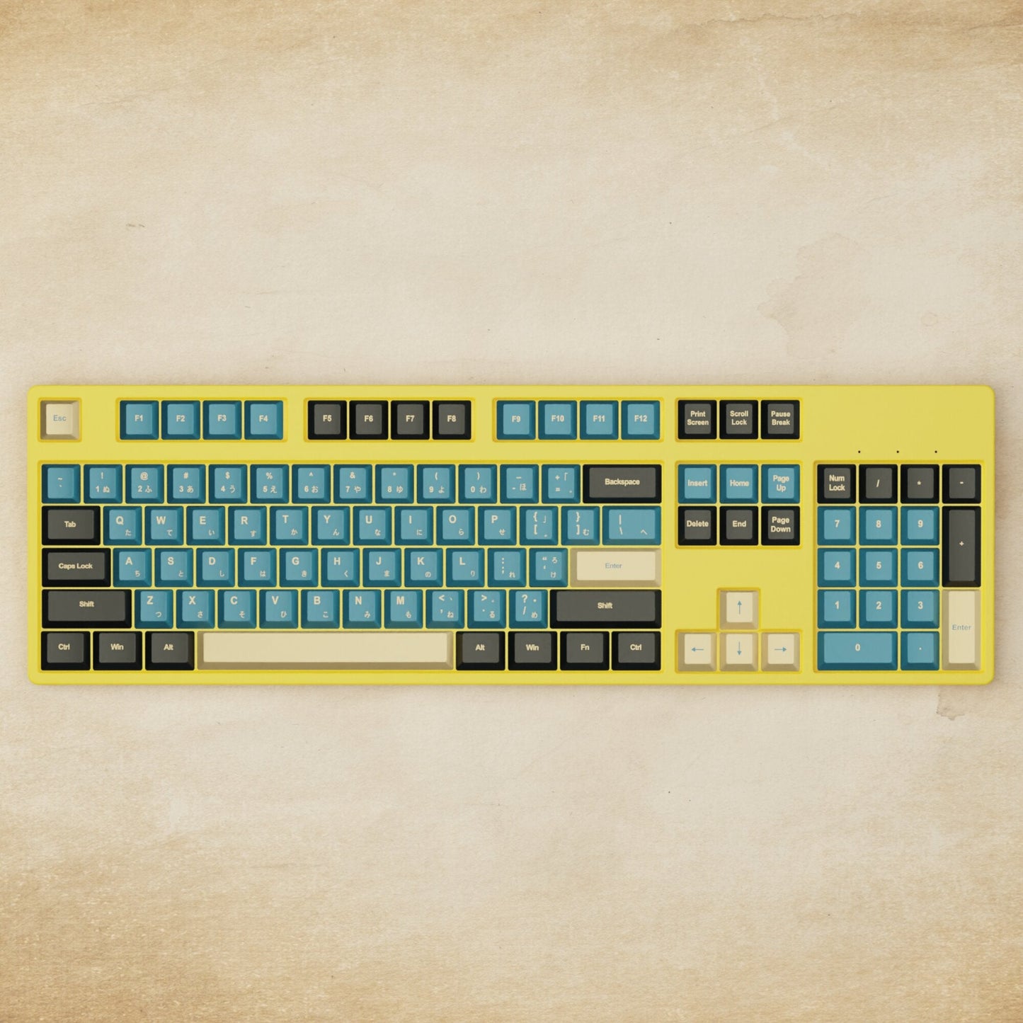 Alpha 108 - 100% Blue Samurai Mechanical Keyboard - Goblintechkeys