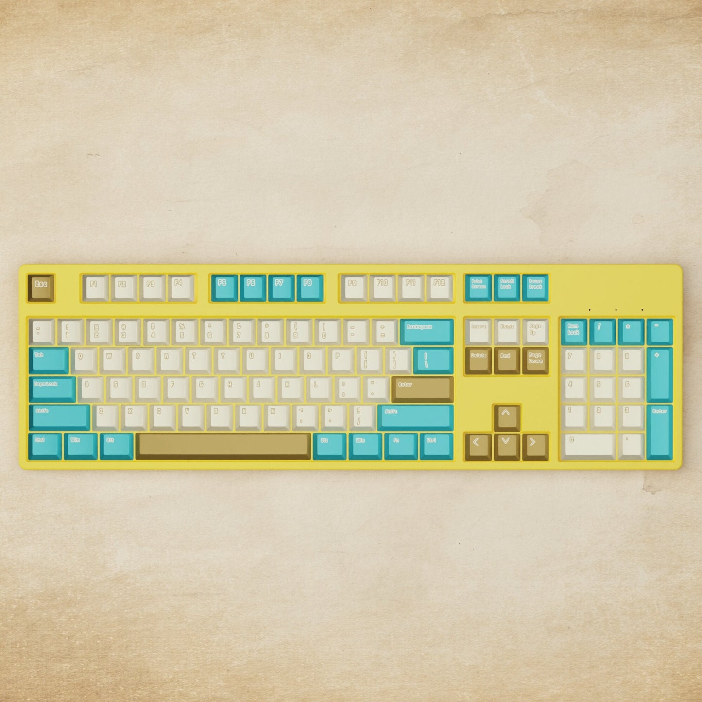 Alpha 108 - 100% Creamy Blue Mechanical Keyboard - Goblintechkeys