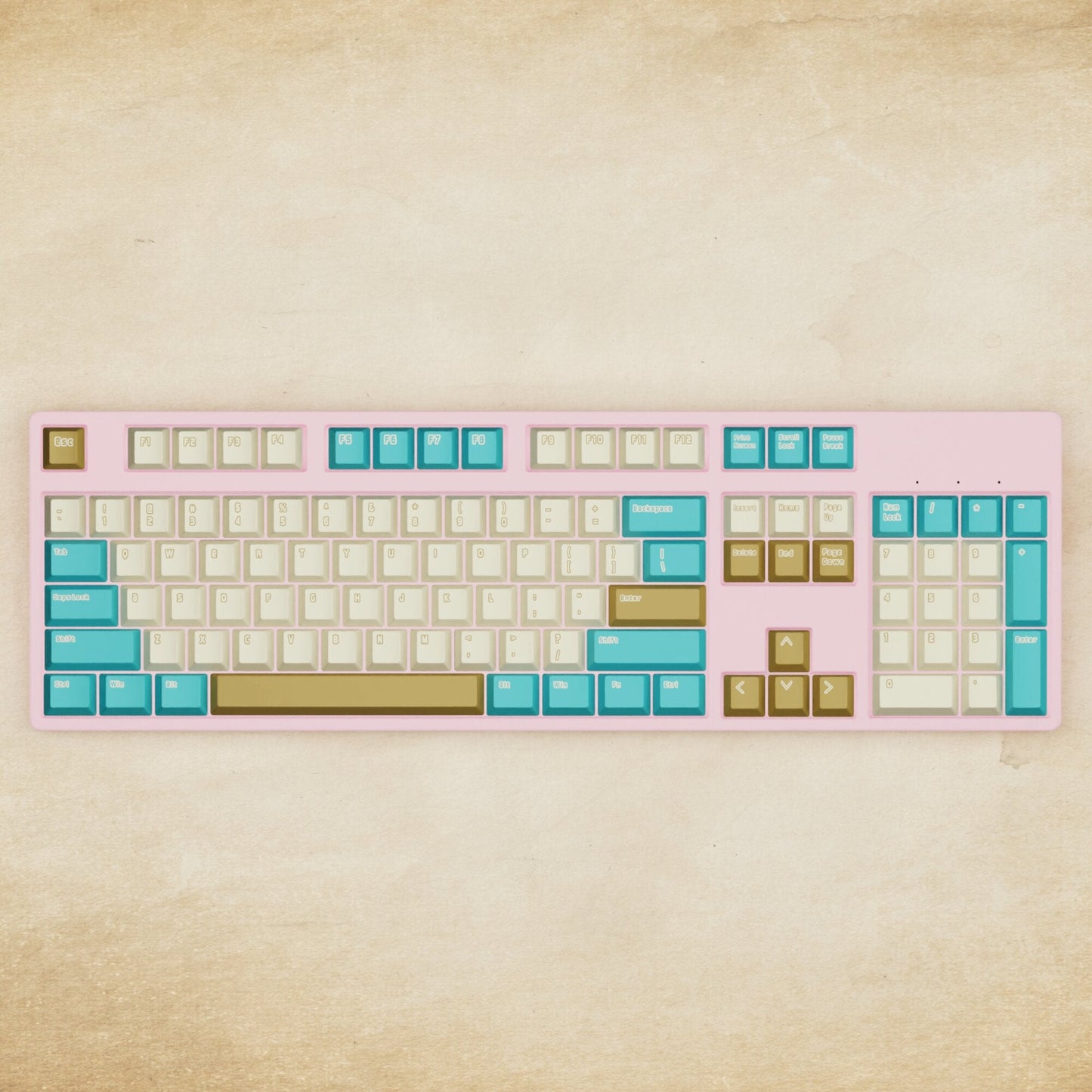 Alpha 108 - 100% Creamy Blue Mechanical Keyboard - Goblintechkeys
