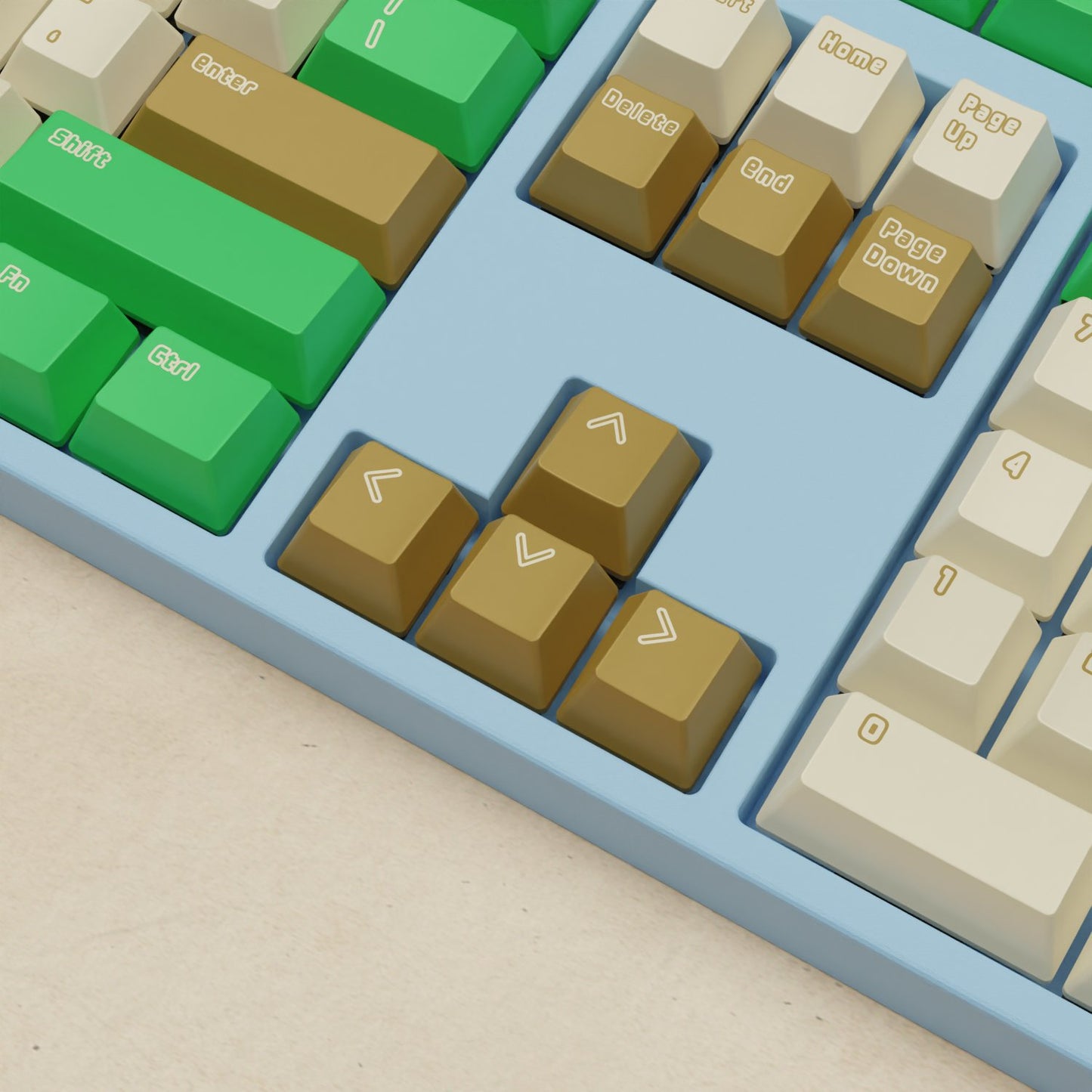 Alpha 108 - 100% Creamy Green Mechanical Keyboard - Goblintechkeys